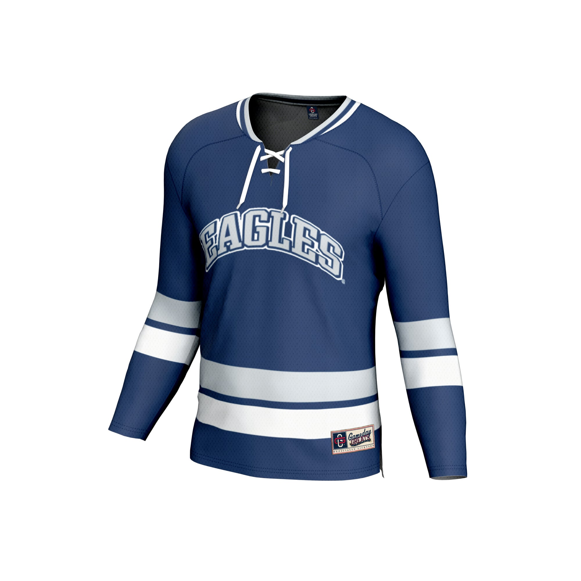 Emory Eagles Hockey Jersey Blue - front view