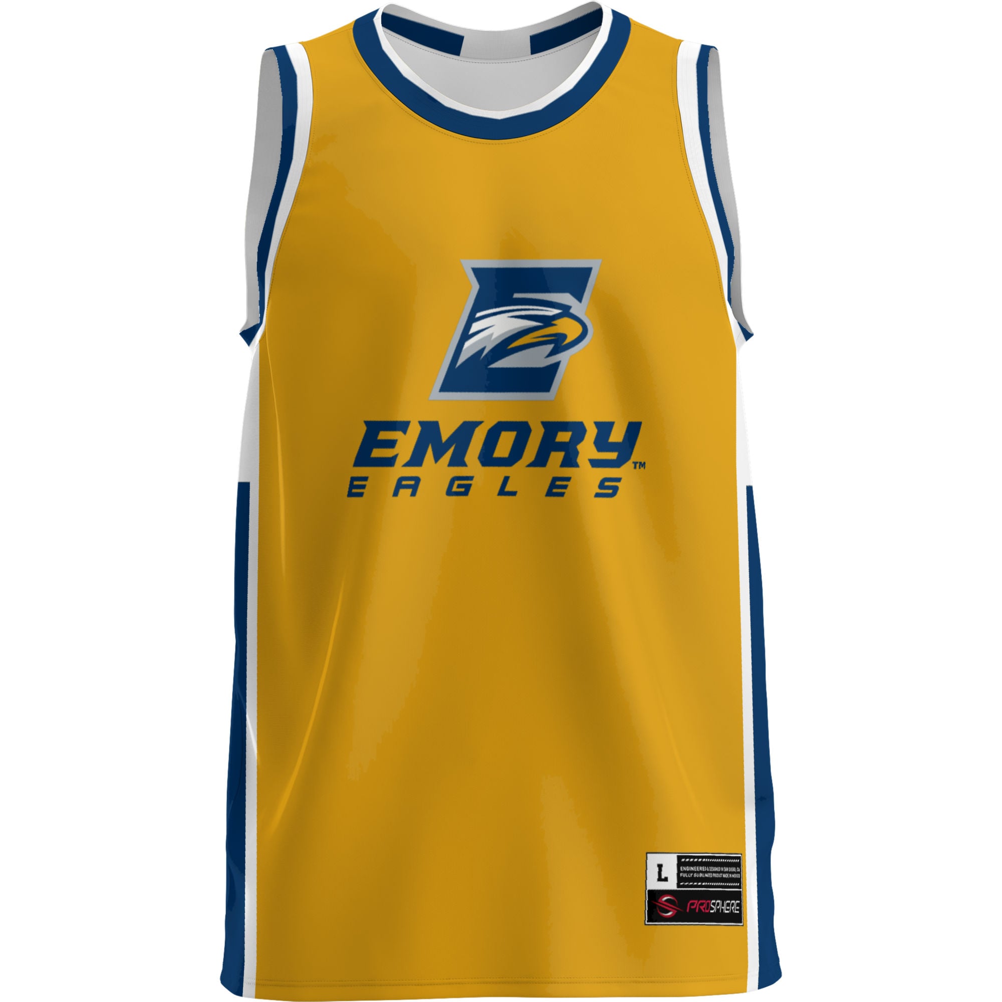Emory Eagles Lightweight Basketball Jersey Blue - front view