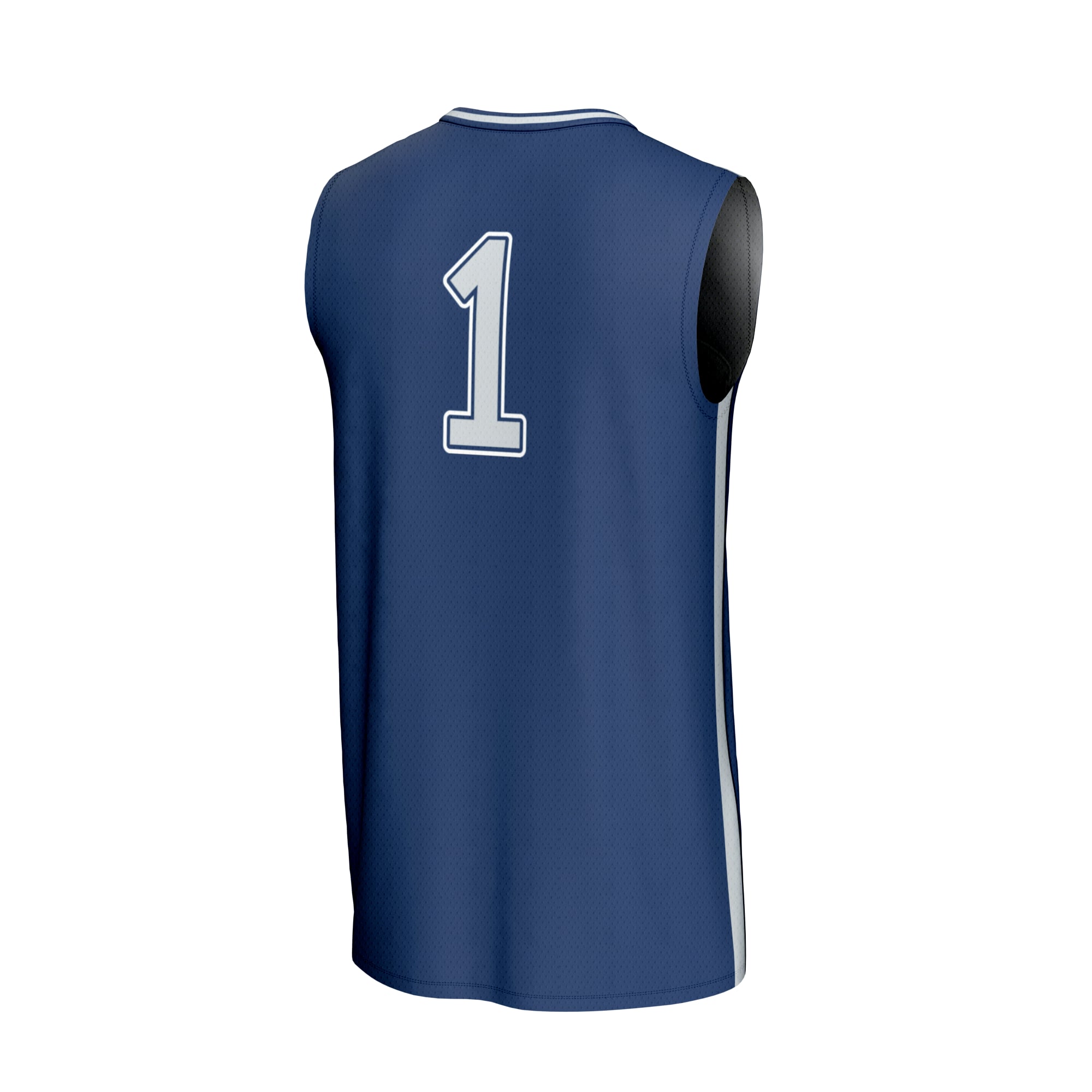 #1 Emory Eagles Unisex Lightweight Collegiate Basketball Fashion Jersey Blue - back view