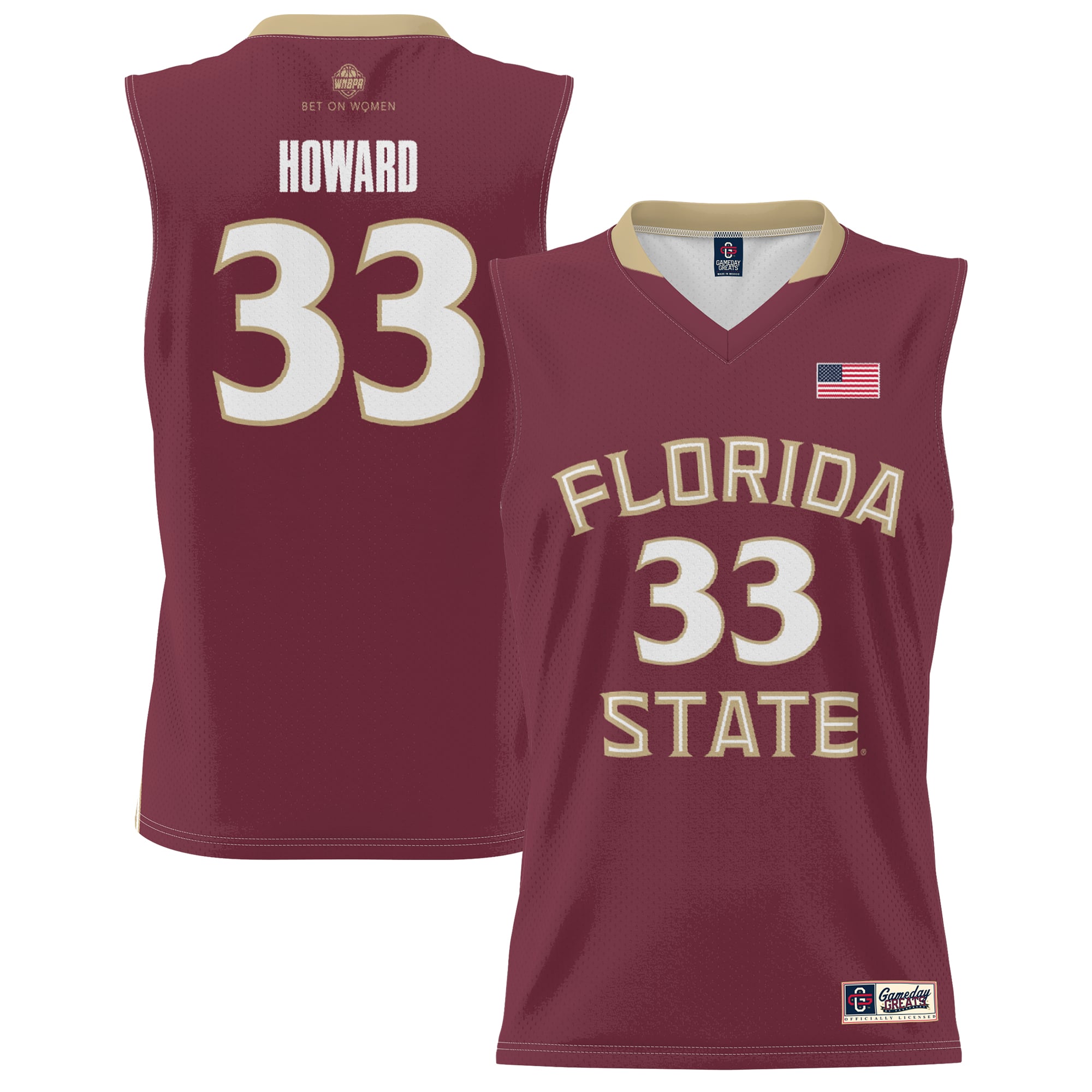 Erin Howard Florida State Seminoles Youth Lightweight Basketball Alumni - front and back view