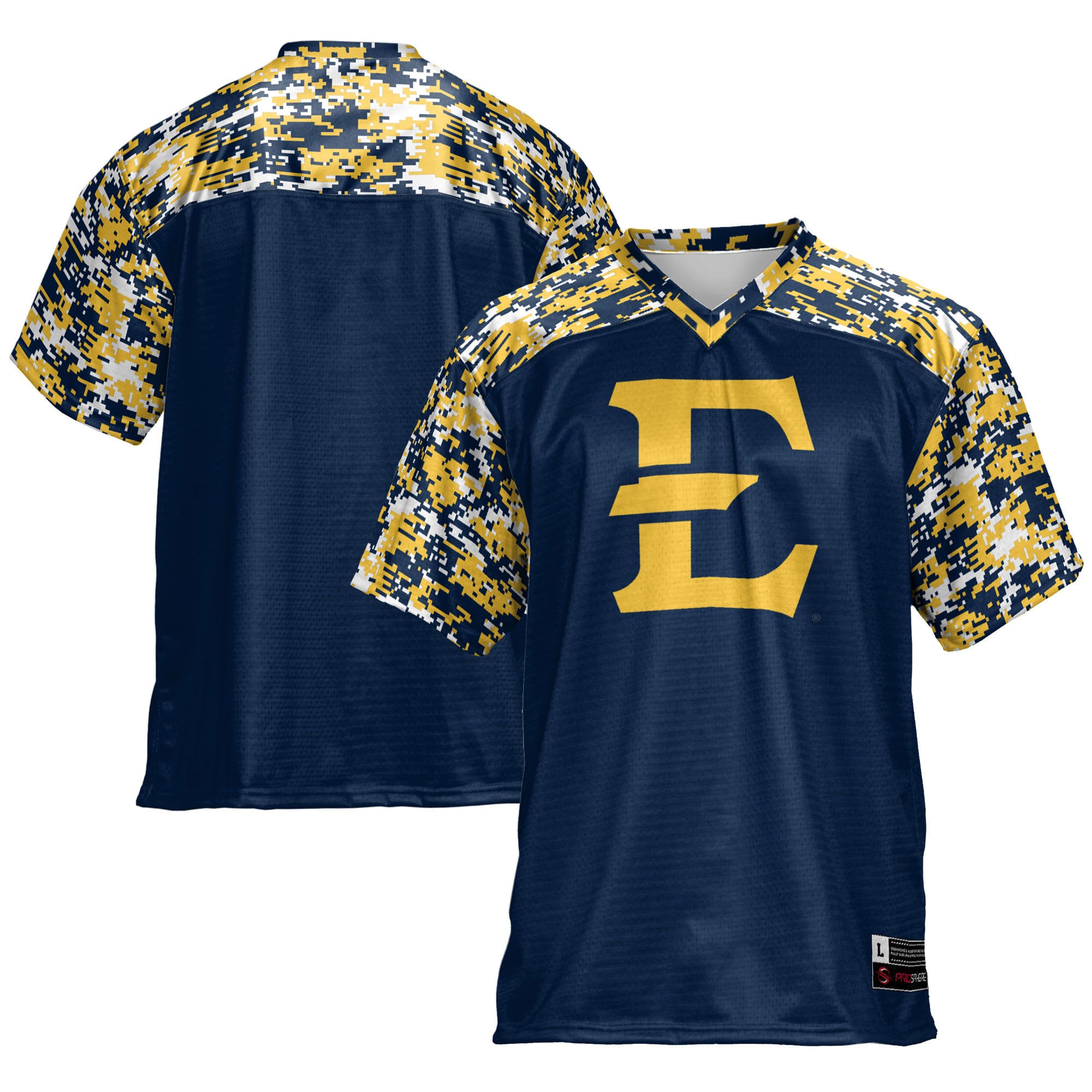 ETSU Buccaneers Football Jersey Navy - front and back view