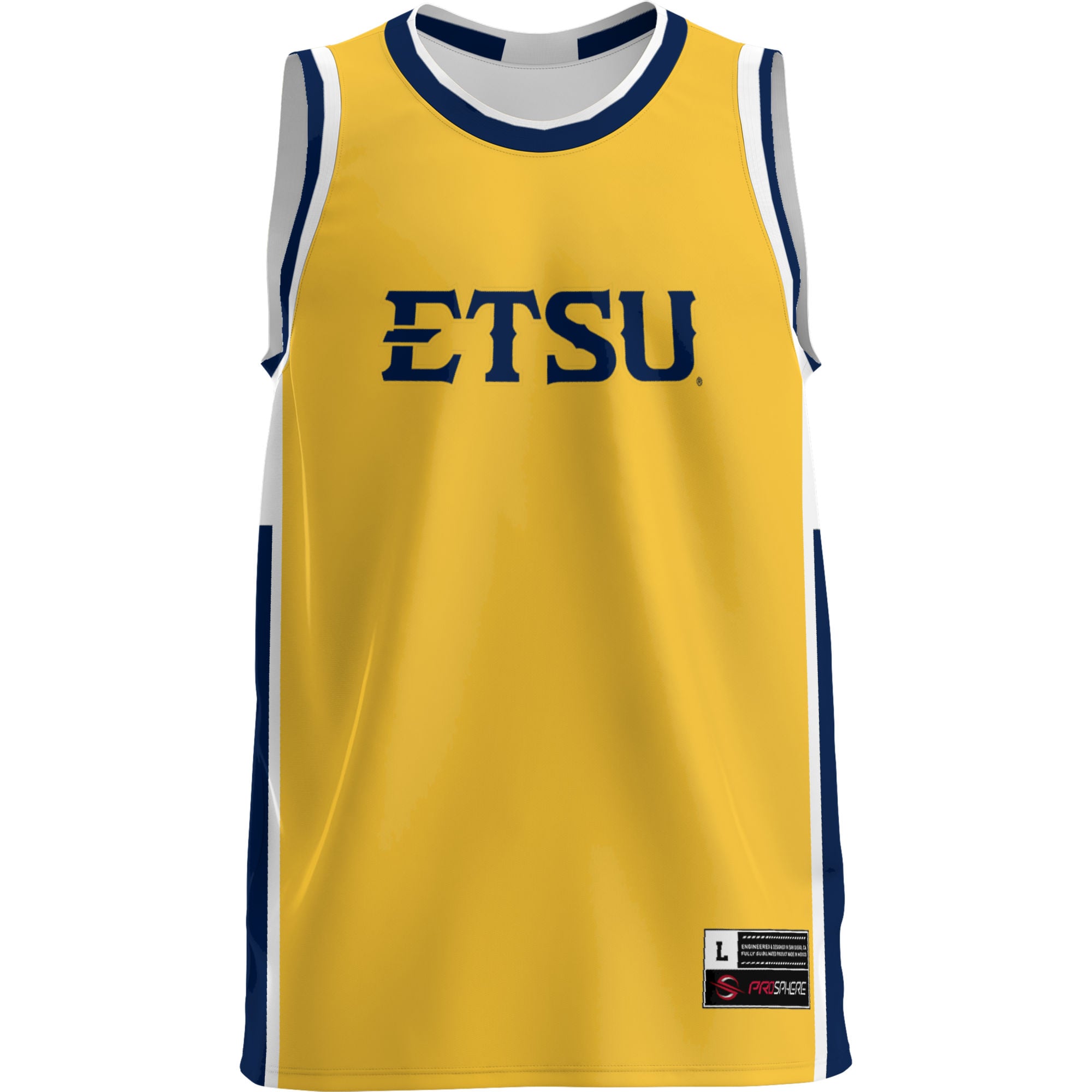 ETSU Buccaneers Lightweight Basketball Jersey Navy - front view