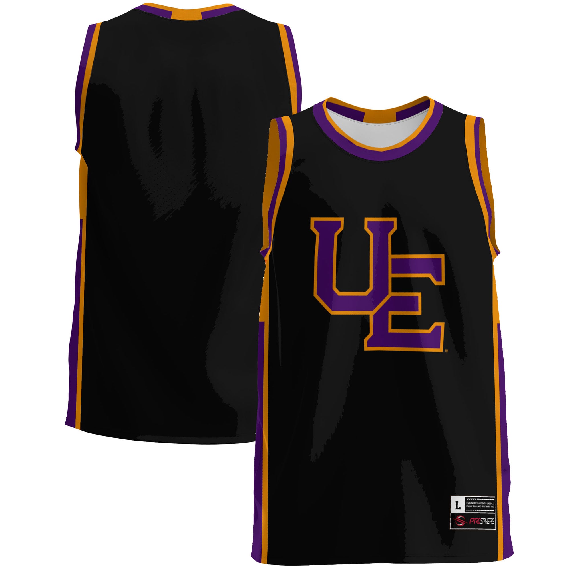 Evansville Purple Aces Lightweight Basketball Jersey Purple - front and back view