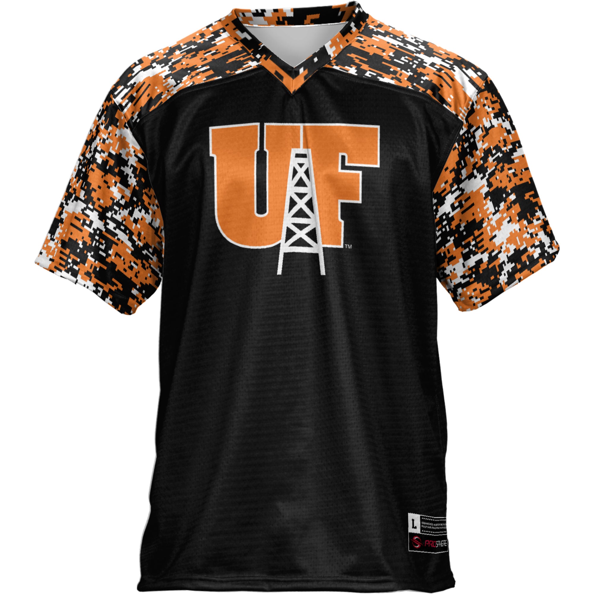 Findlay Oilers Camo Football Jersey Black - front view