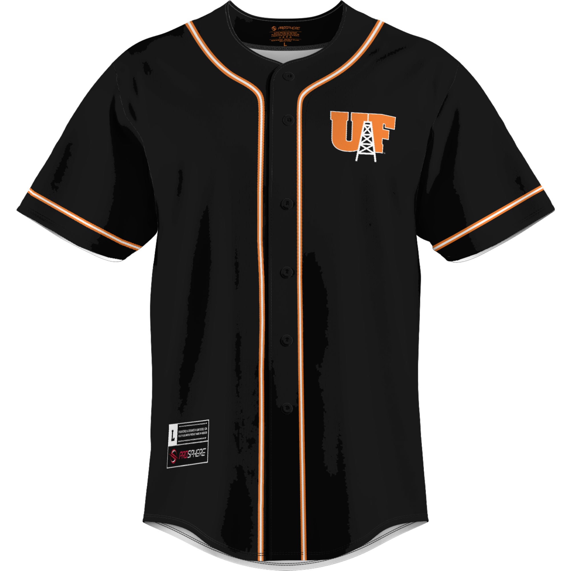 Findlay Oilers Lightweight Baseball Jersey Black - front view