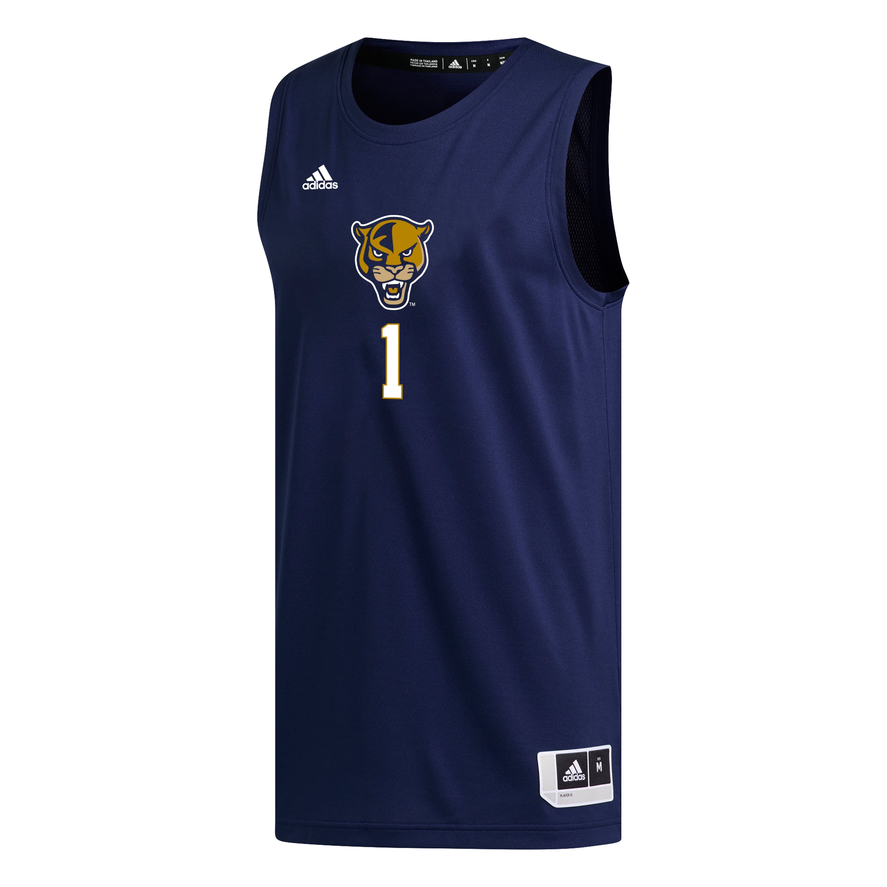 #1 FIU Panthers Basketball Jersey Navy - front view