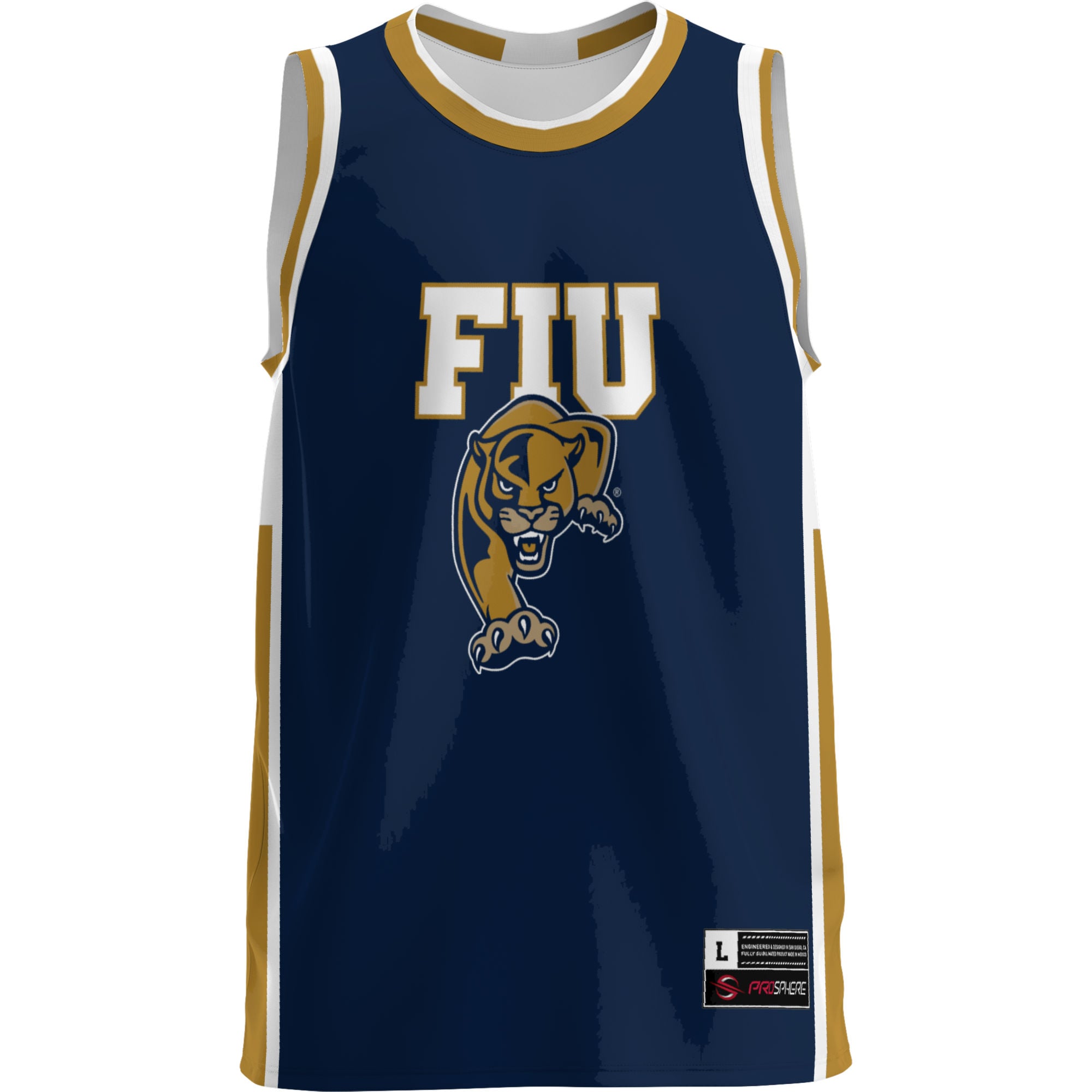 FIU Panthers Lightweight Basketball Jersey Navy - front view