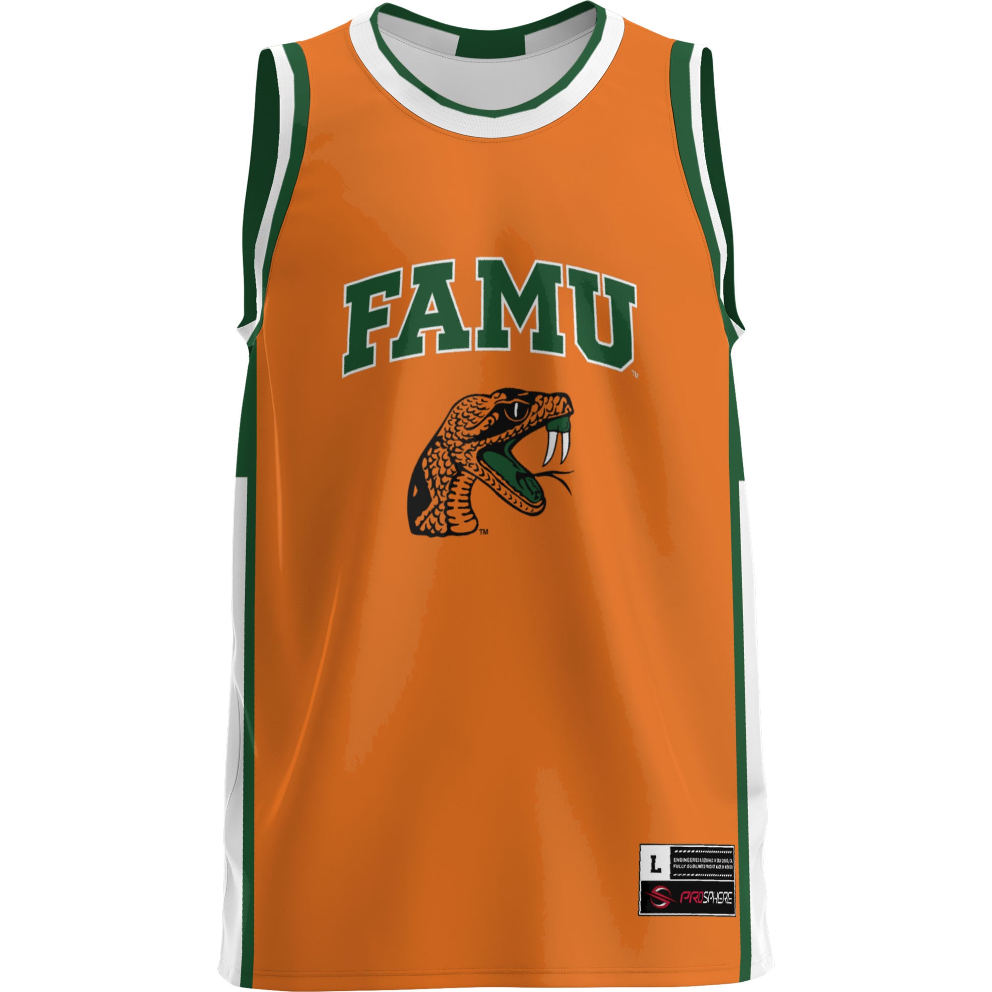 Florida A&M Rattlers Lightweight Basketball Jersey Green - front view