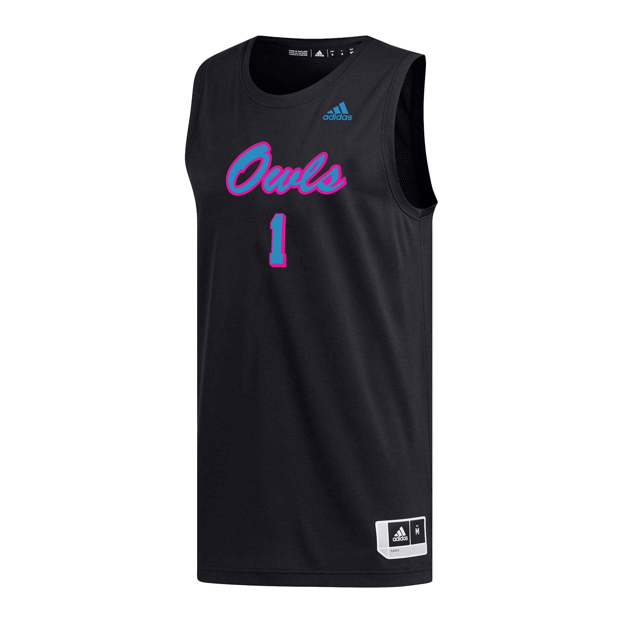 #1 Florida Atlantic Owls Basketball Jersey Black - front view
