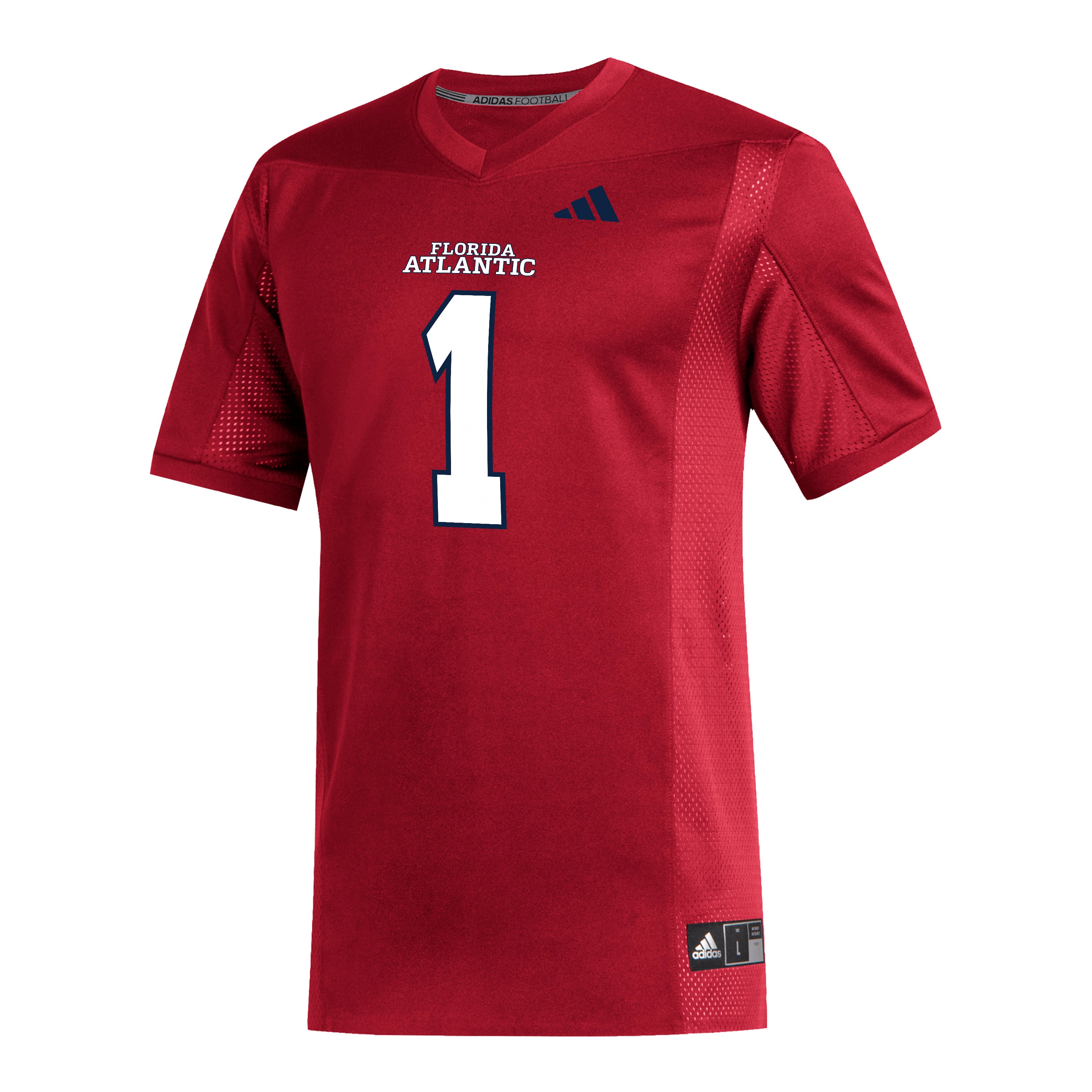 #1 Florida Atlantic Owls Football Jersey Red - front view
