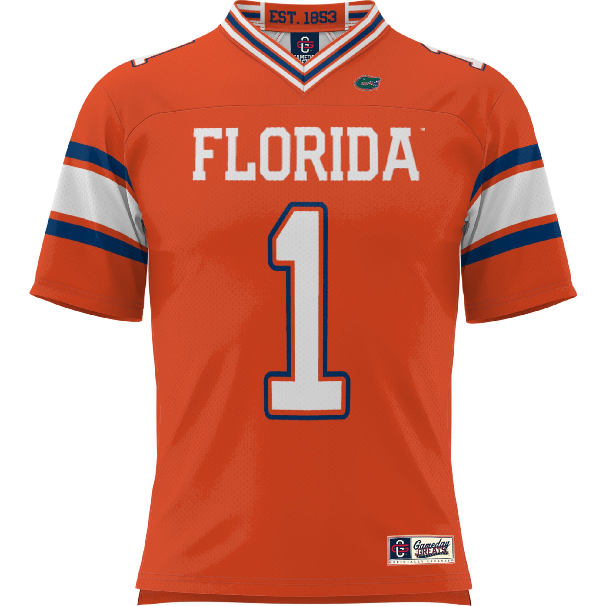 #1 Florida Gators Football Jersey Orange - front view