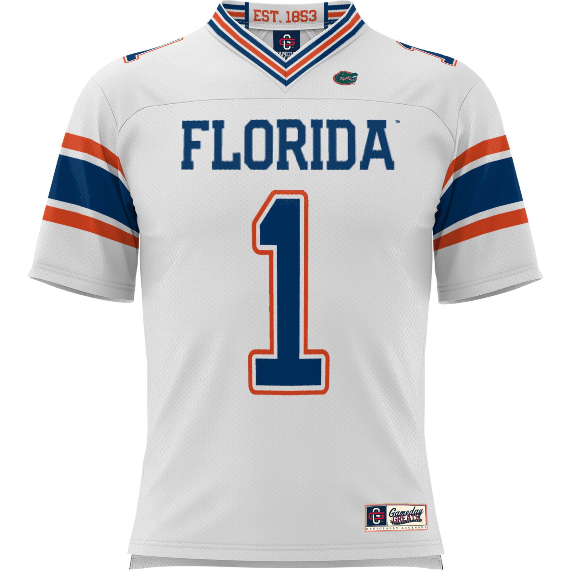 #1 Florida Gators Football Jersey White - front view