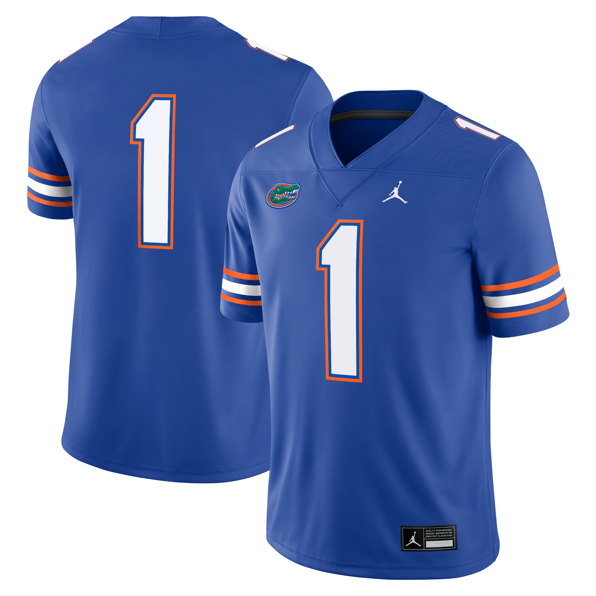 #1 Florida Gators Jersey Royal - front and back view