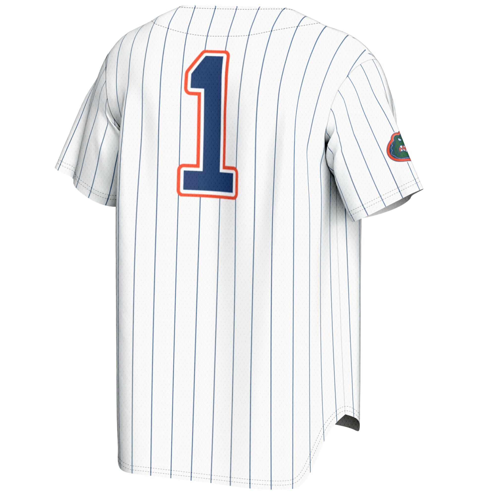 #1 Florida Gators Lightweight Baseball Jersey White - back view