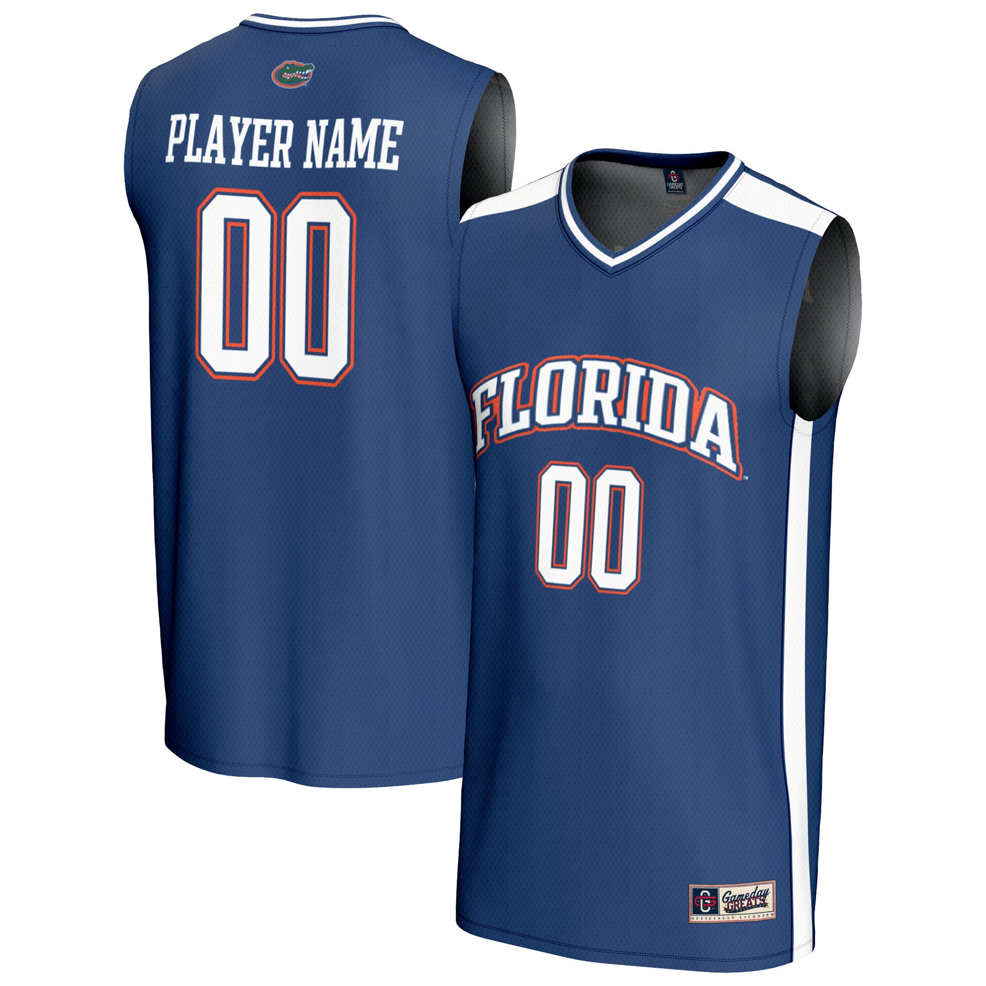 Florida Gators Lightweight Basketball Fashion Jersey Royal - front and back view