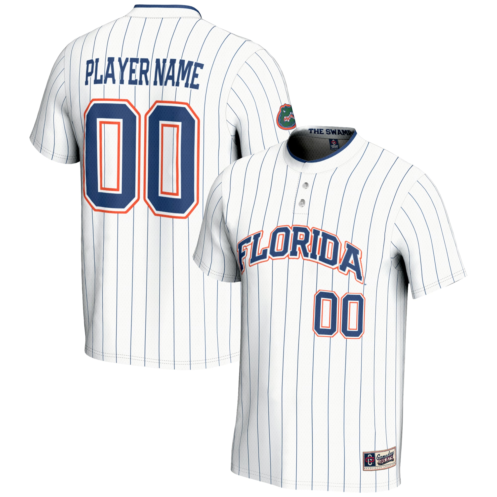 Florida Gators Lightweight Softball Jersey White - front and back view