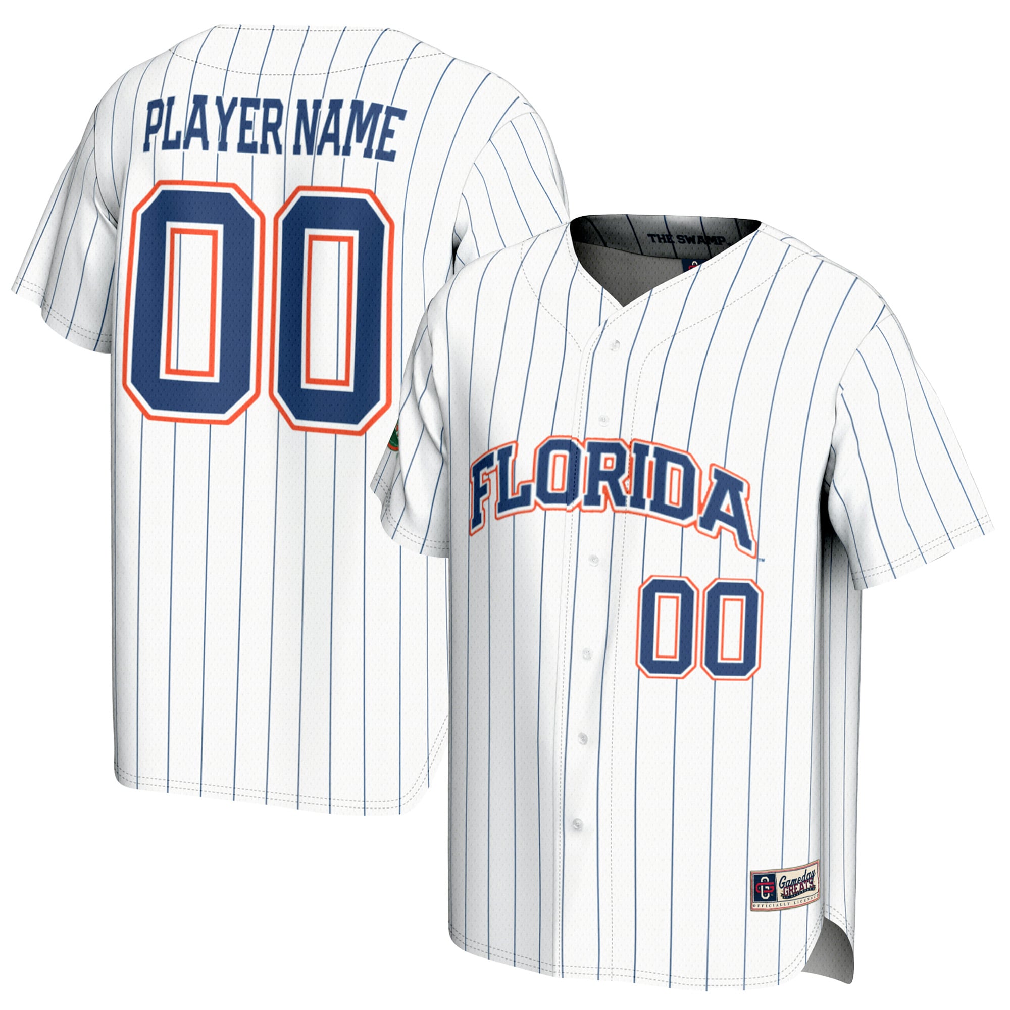 Florida Gators Unisex Baseball Lightweight Jersey White - front and back view