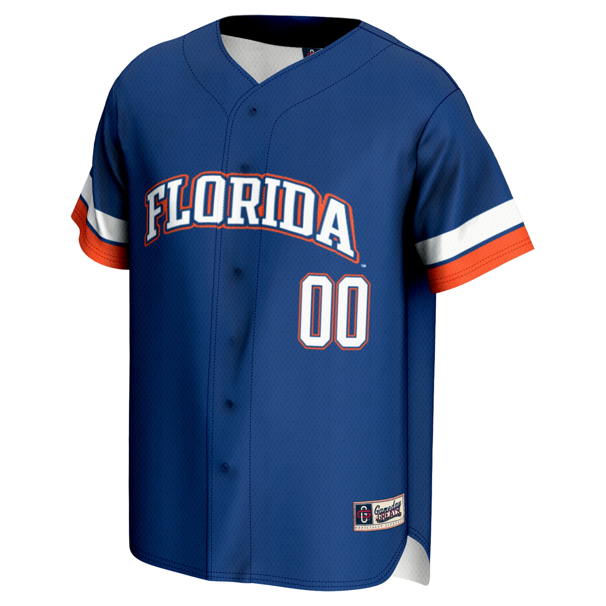 Florida Gators Unisex Lightweight Baseball Jersey Royal - front view