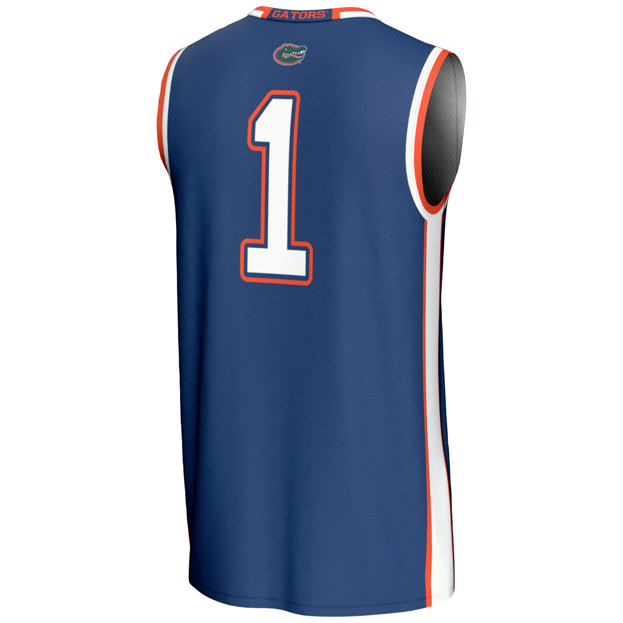 #1 Florida Gators Unisex Lightweight Basketball Jersey Royal - back view