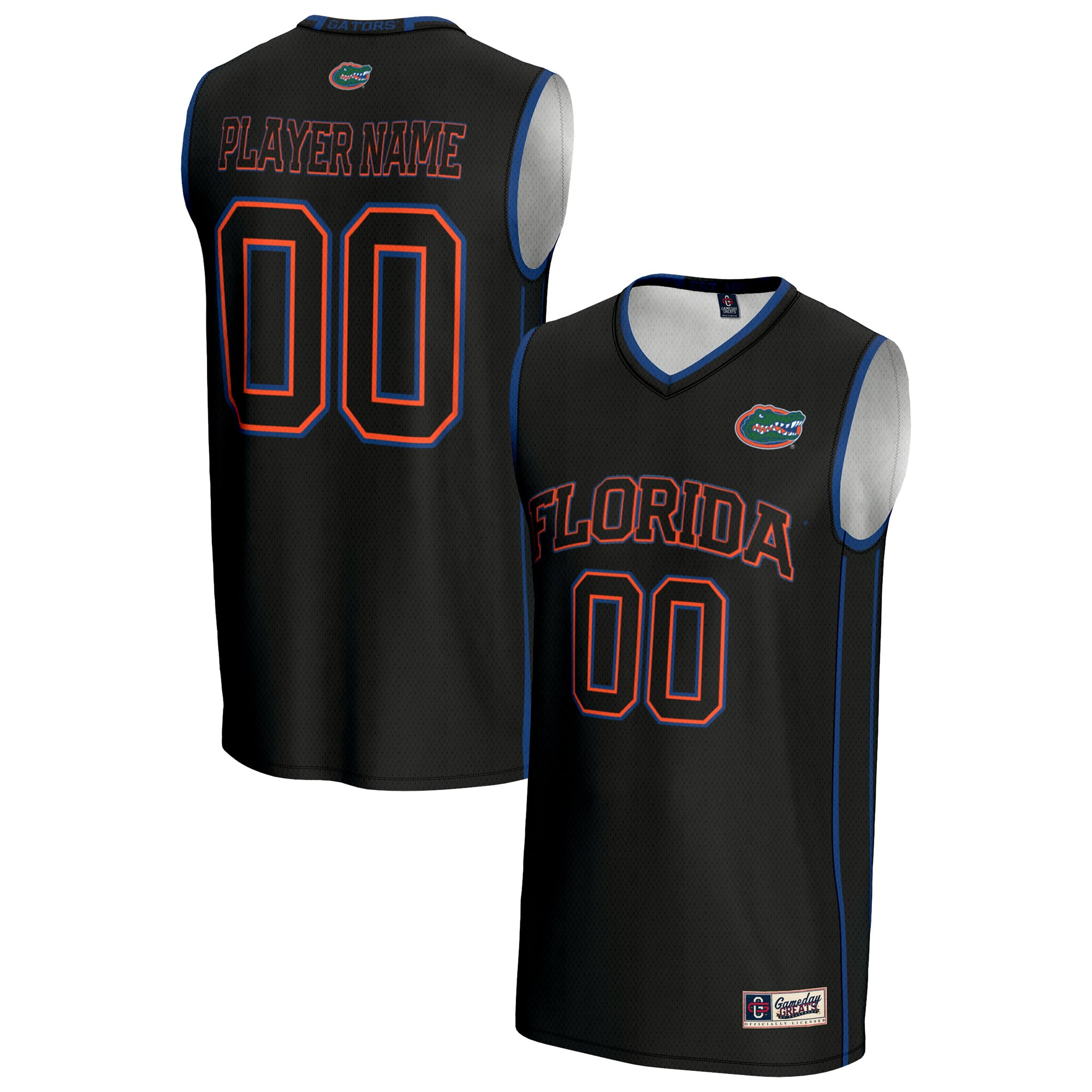 Florida Gators Youth Lightweight Men's Basketball Jersey Black - front and back view