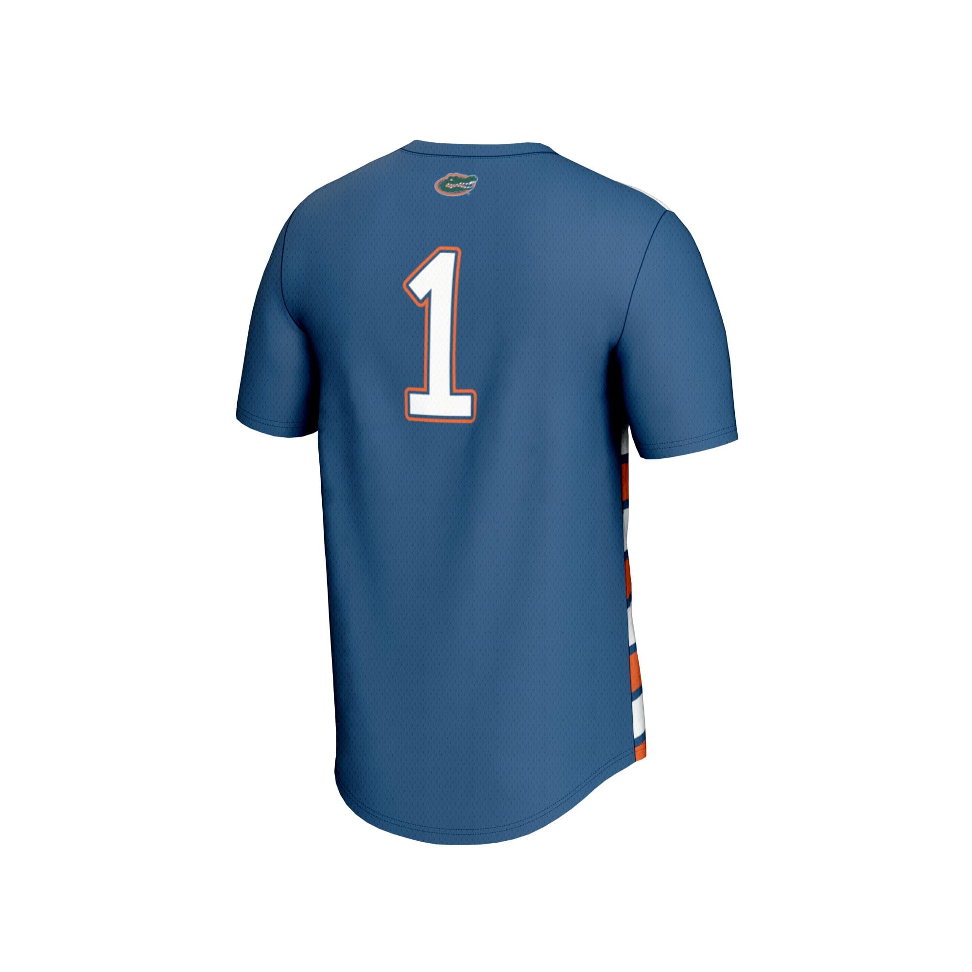 #1 Florida Gators Unisex Lightweight Soccer Fashion Jersey Royal - back view
