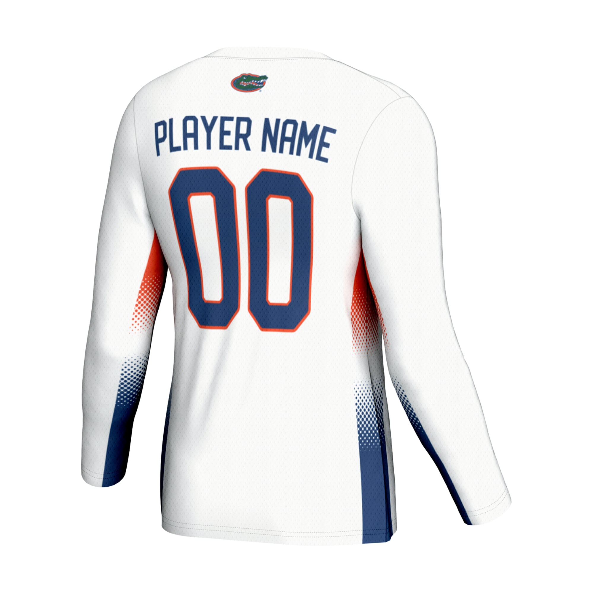 Florida Gators Unisex Lightweight Volleyball Jersey White - back view