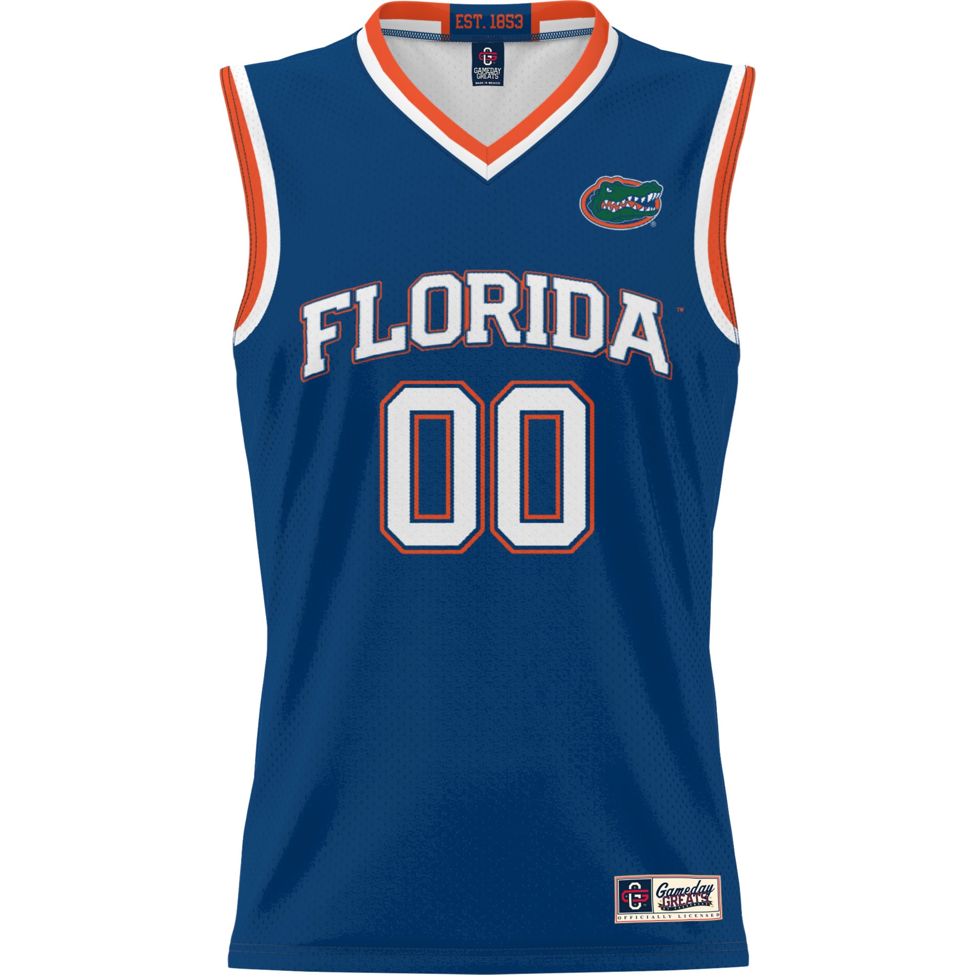 Florida Gators Unisex Lightweight Women's Basketball Jersey Royal - front view