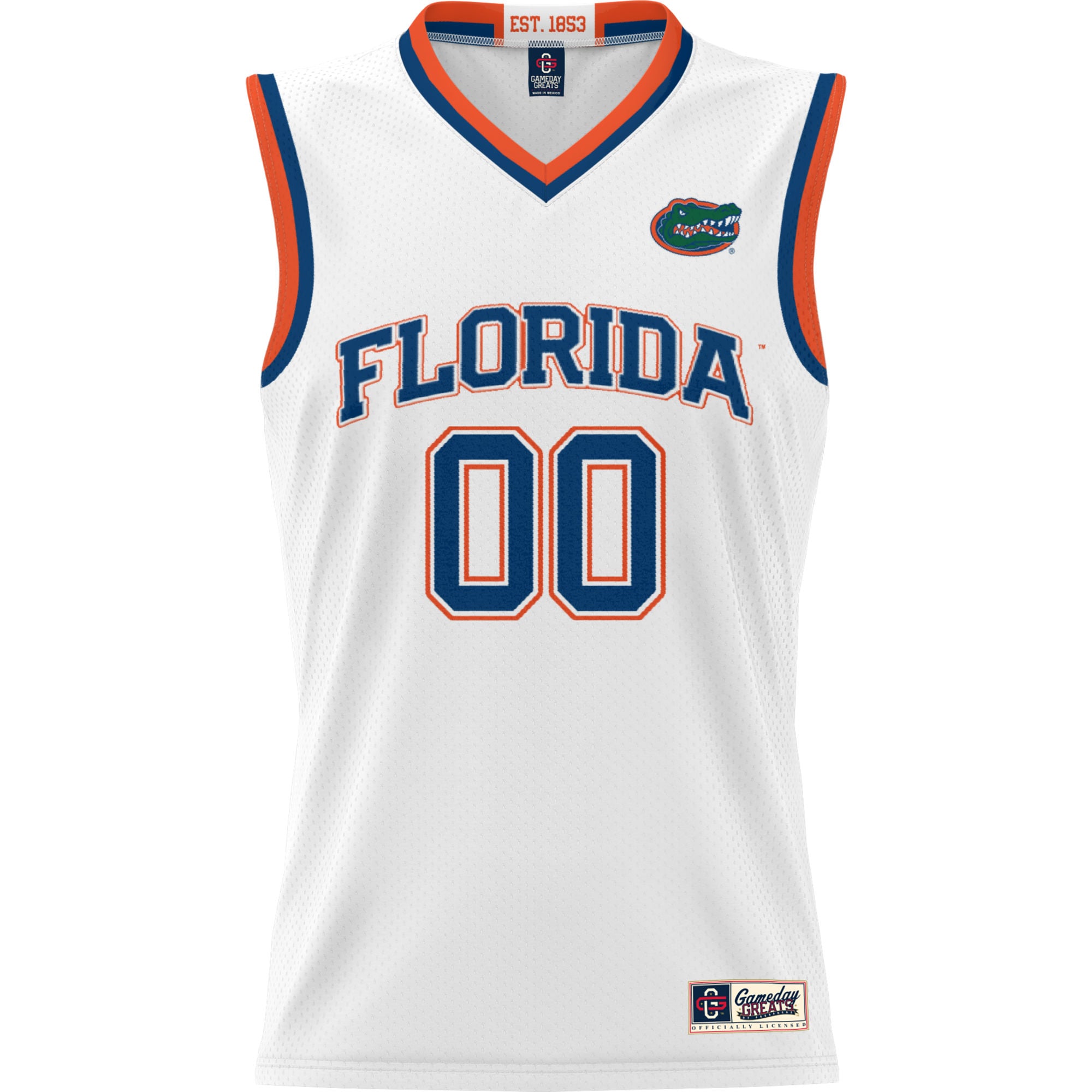Florida Gators Youth Lightweight Women's Basketball Jersey White - front view