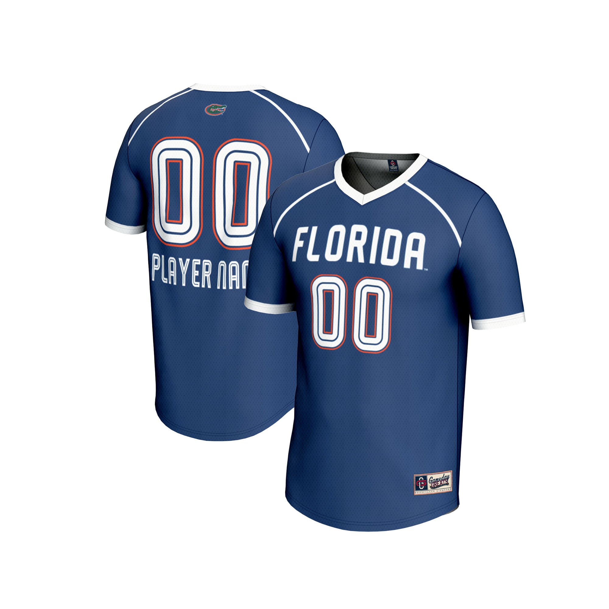 Florida Gators Unisex Women's Lacrosse Lightweight Jersey Royal - front and back view