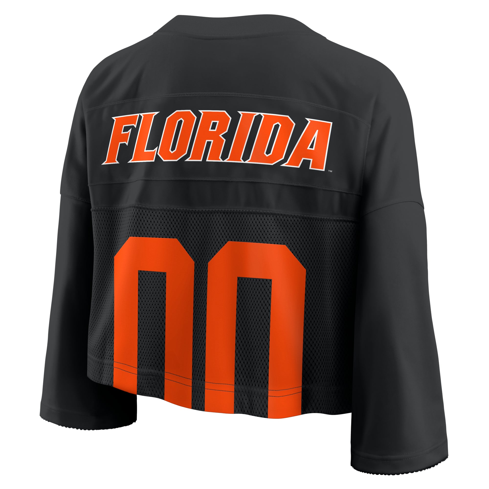 Florida Gators Women's Cropped Mesh Fashion Jersey Black - back view