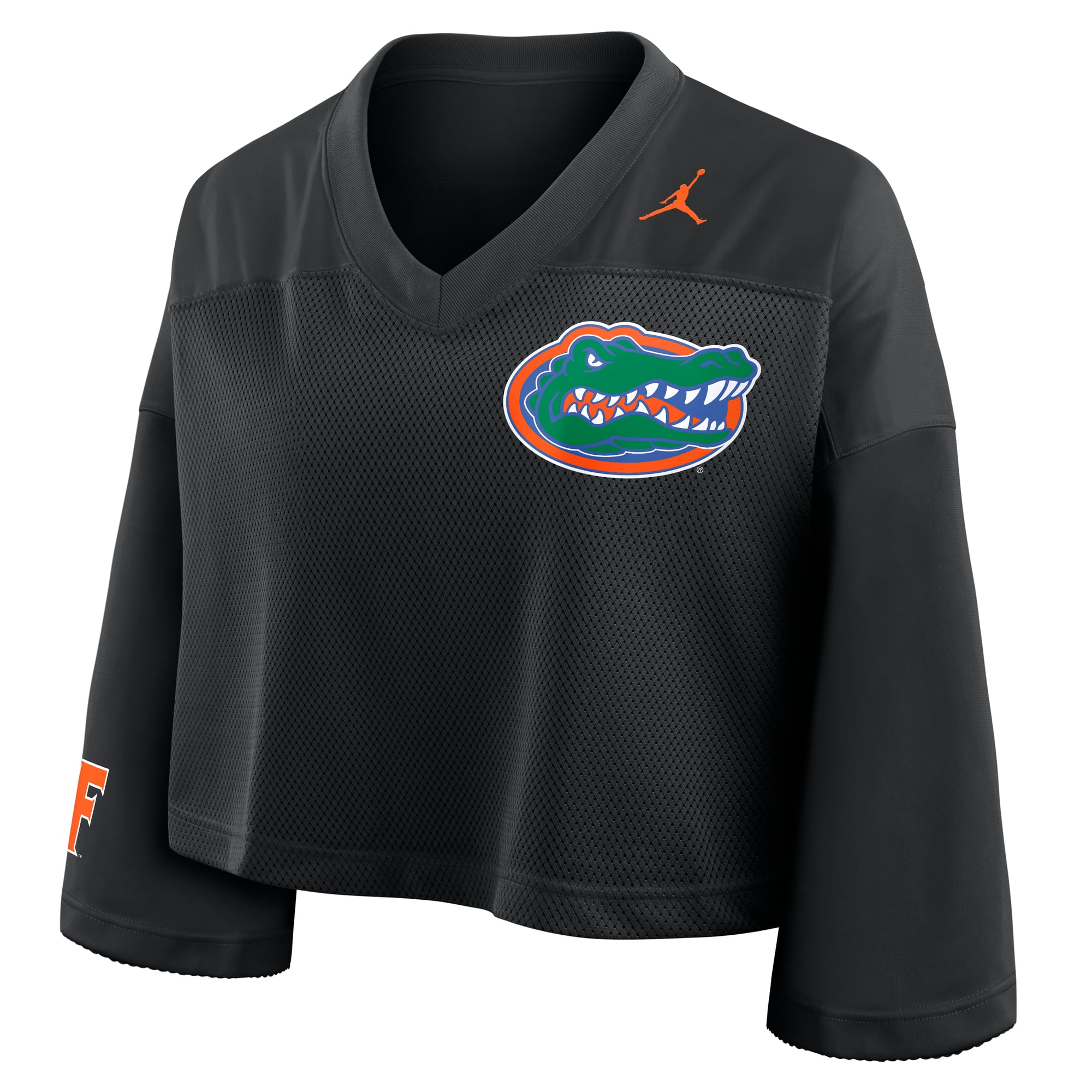 Florida Gators Women's Cropped Mesh Fashion Jersey Black - front view