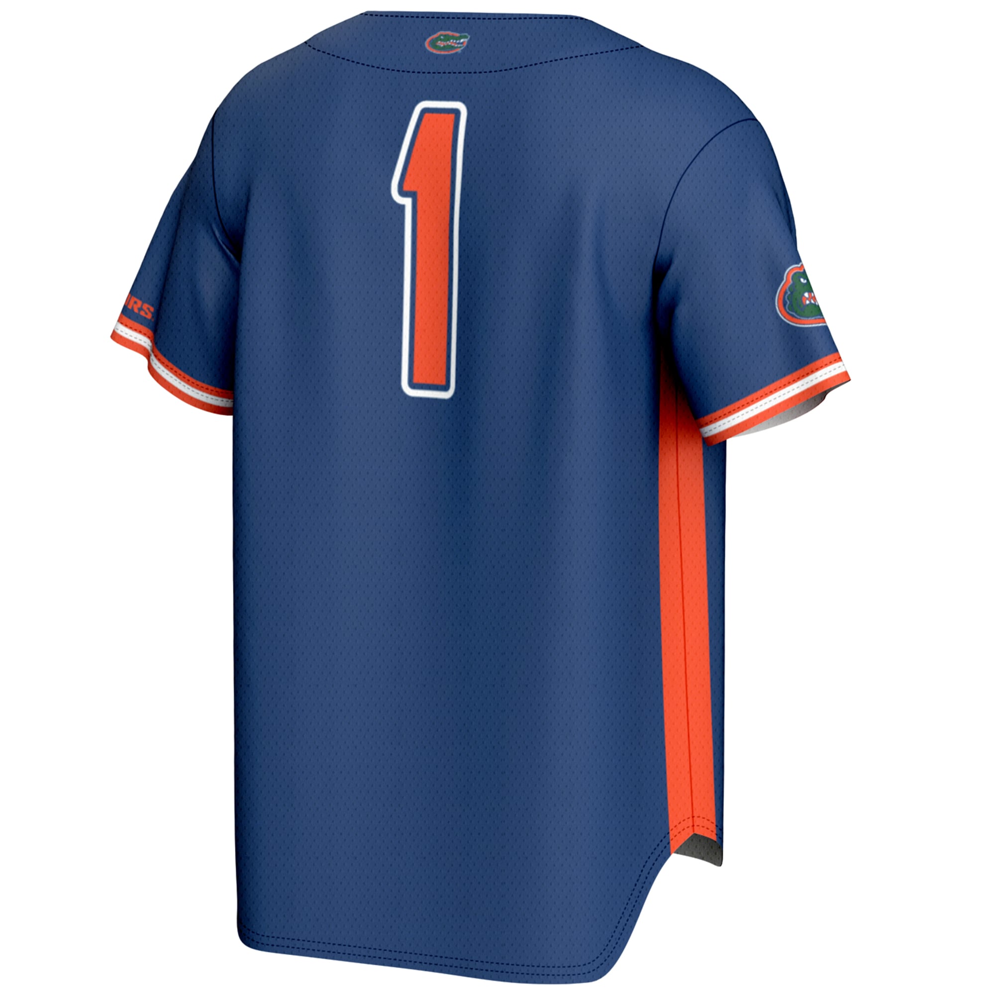 #1 Florida Gators Youth Lightweight Baseball Jersey Royal - back view
