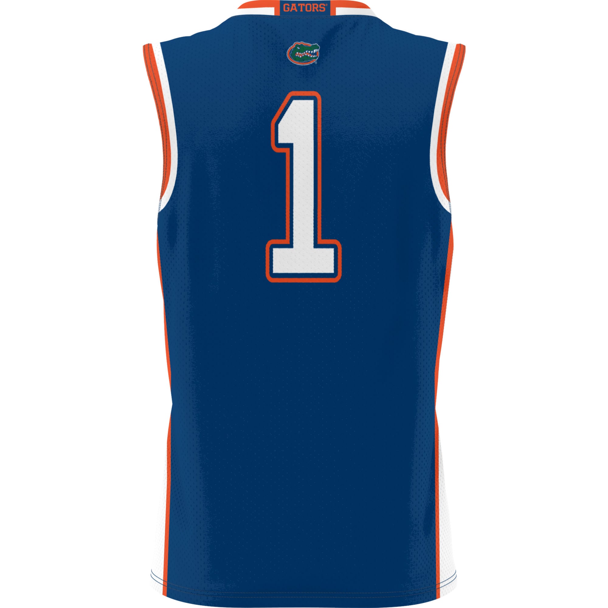 #1 Florida Gators Youth Lightweight Basketball Jersey Royal - back view