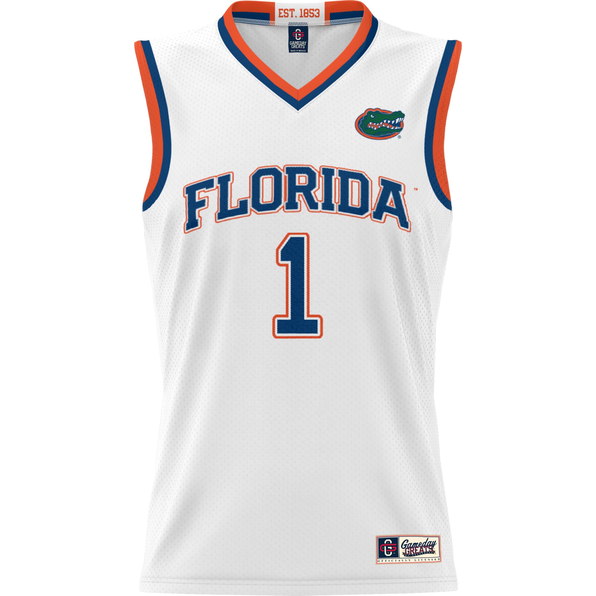 #70 Florida Gators Youth Lightweight Basketball Jersey White - front view