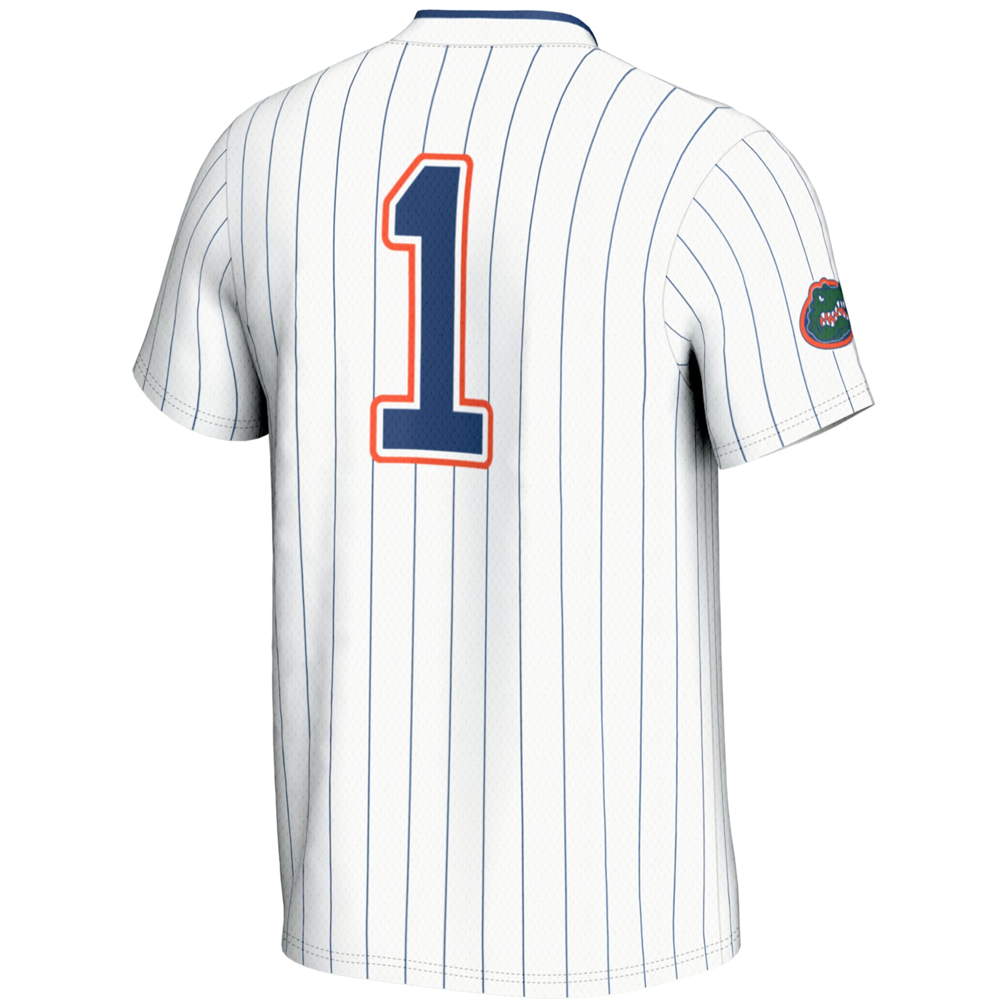 #1 Florida Gators Youth Lightweight Softball Jersey White - back view