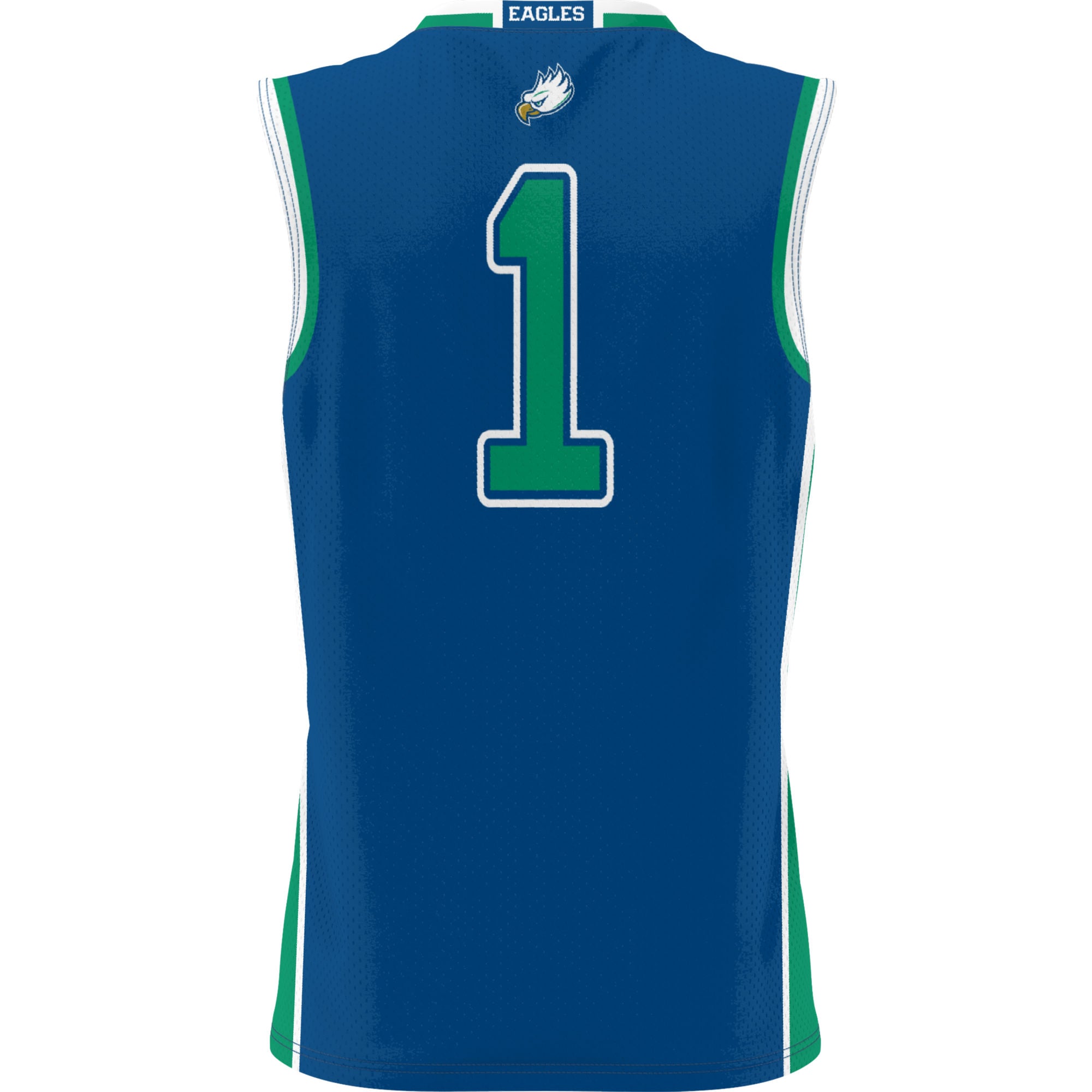 #1 Florida Gulf Coast Eagles Lightweight Basketball Jersey Blue - back view