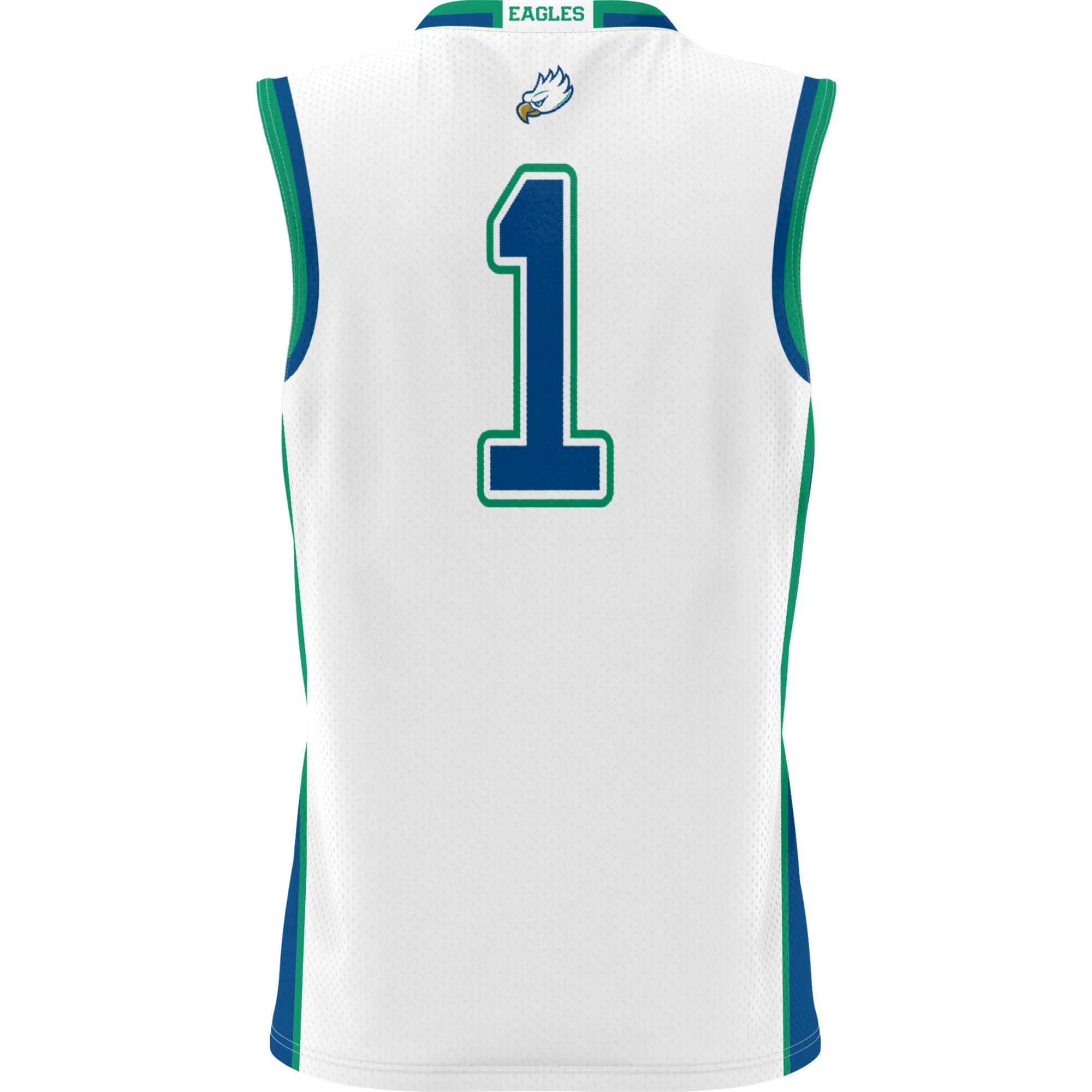 #1 Florida Gulf Coast Eagles Lightweight Basketball Jersey White - back view