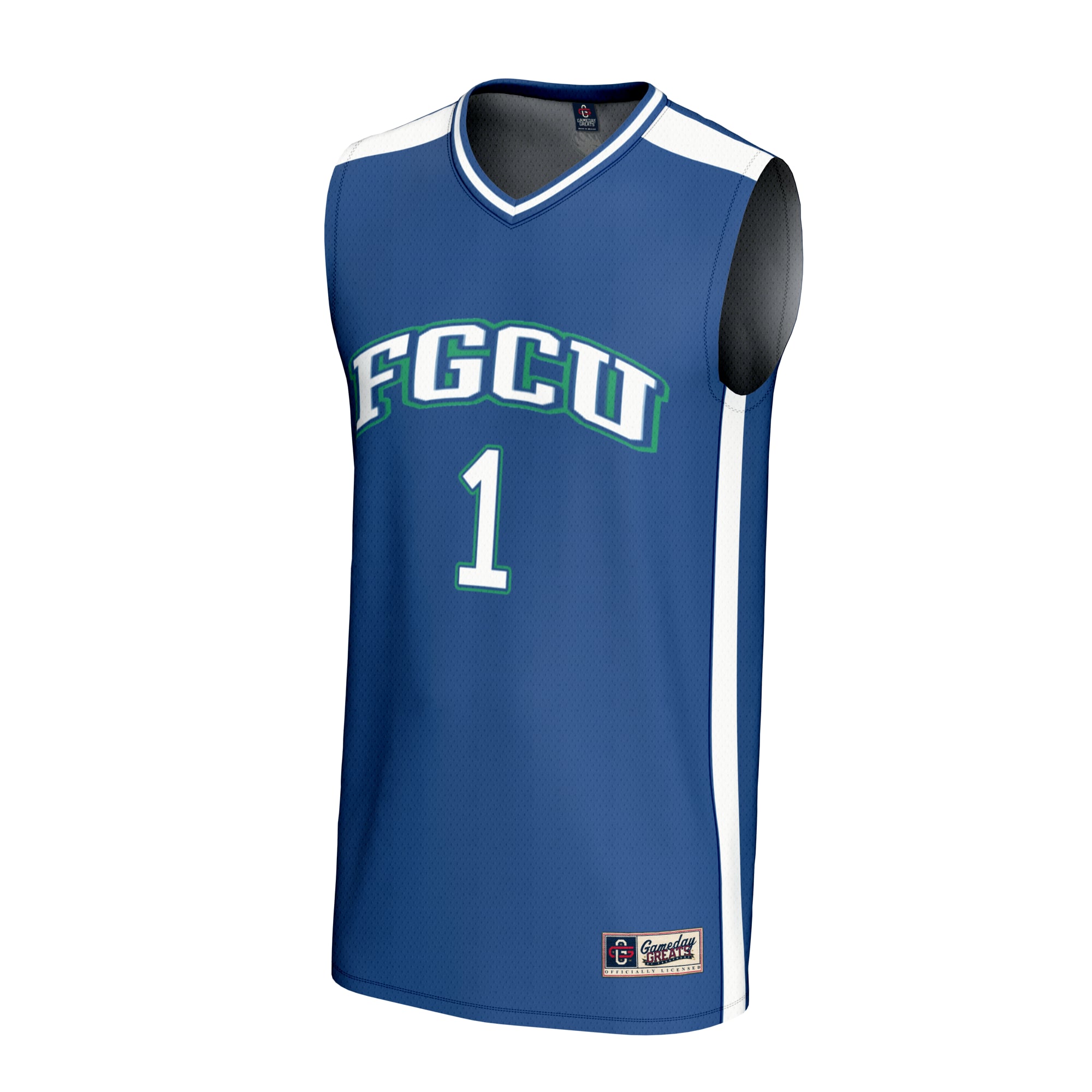 #1 Florida Gulf Coast Eagles Youth Lightweight Basketball Jersey Blue - front view