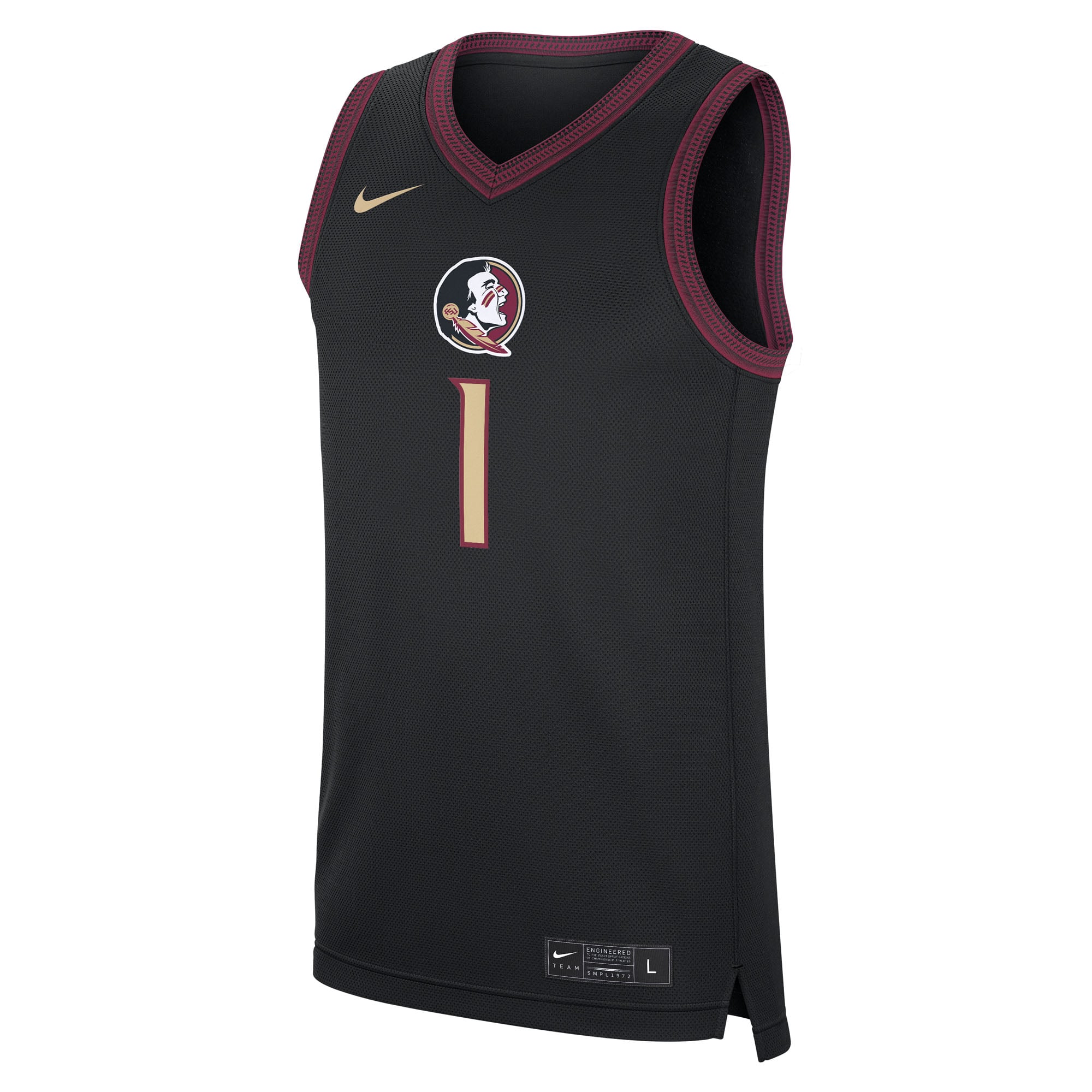 #1 Florida State Seminoles Alternate Jersey Black - front view