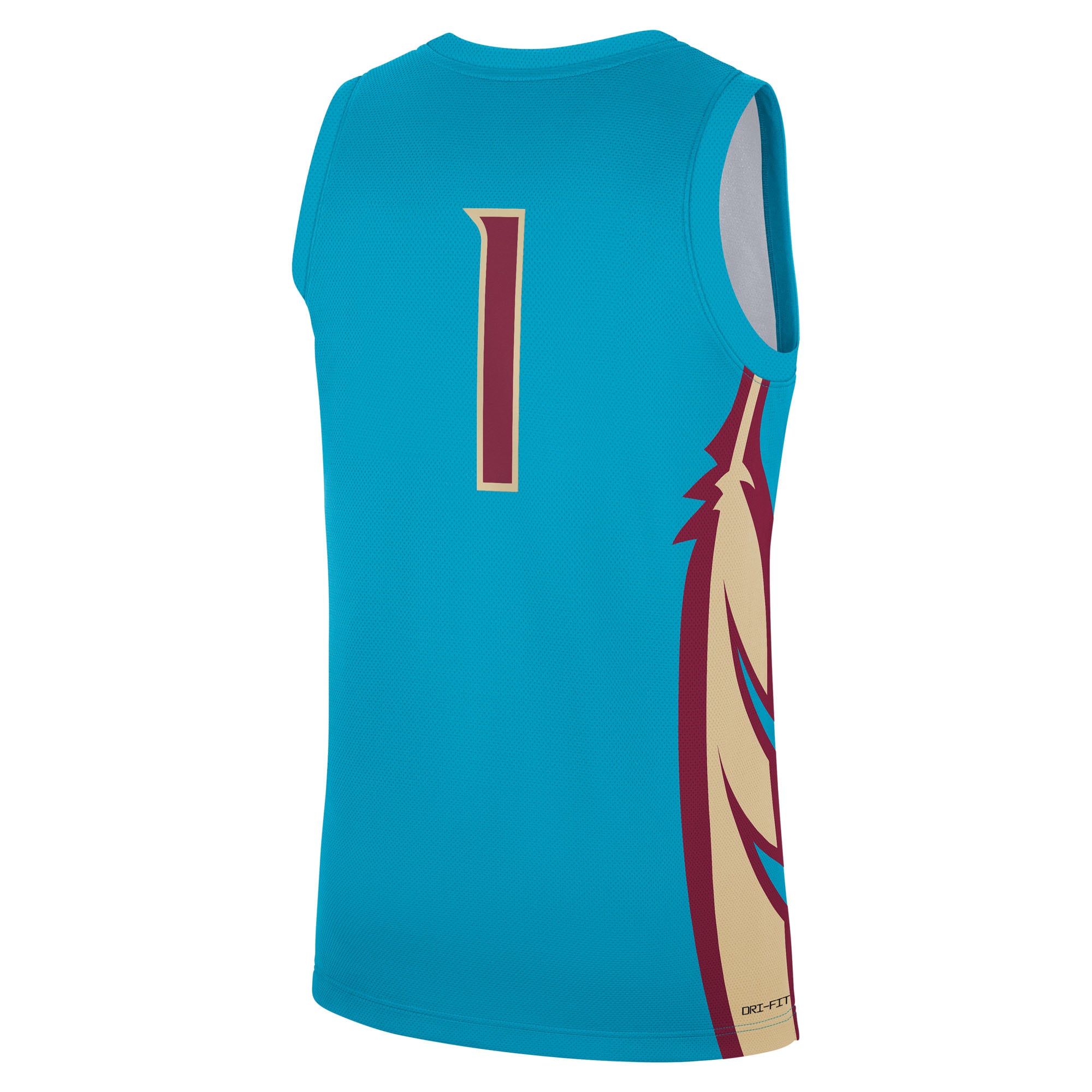 #1 Florida State Seminoles Alternate Jersey Turquoise - back view