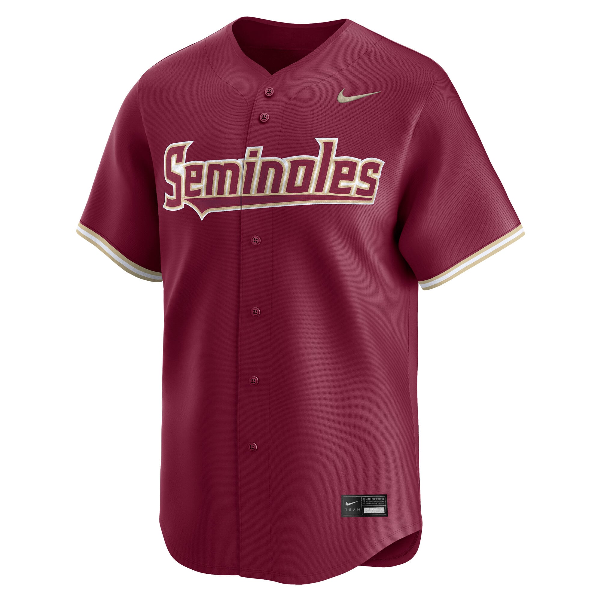 Florida State Seminoles Baseball Jersey Garnet - front view