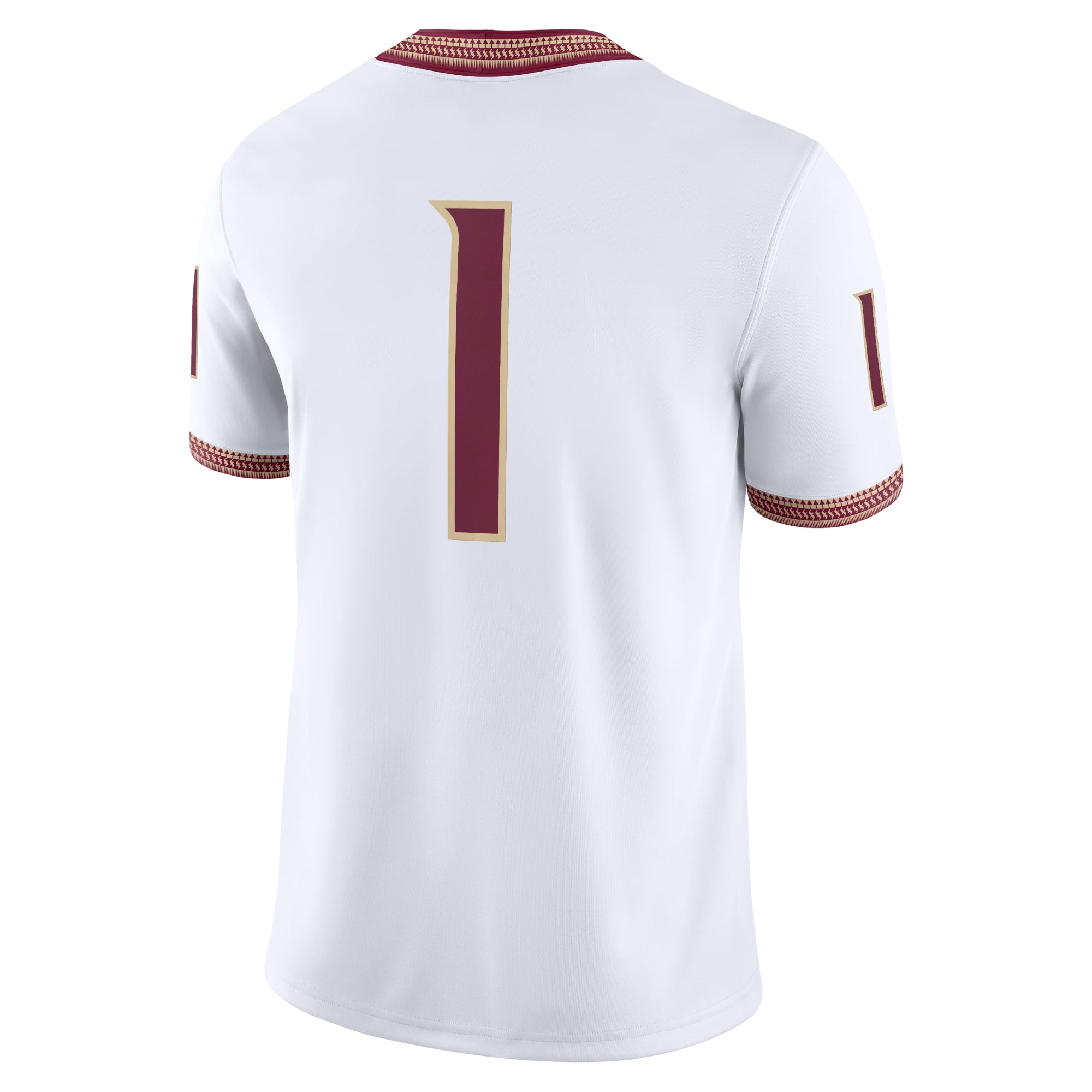 #1 Florida State Seminoles Jersey White - back view