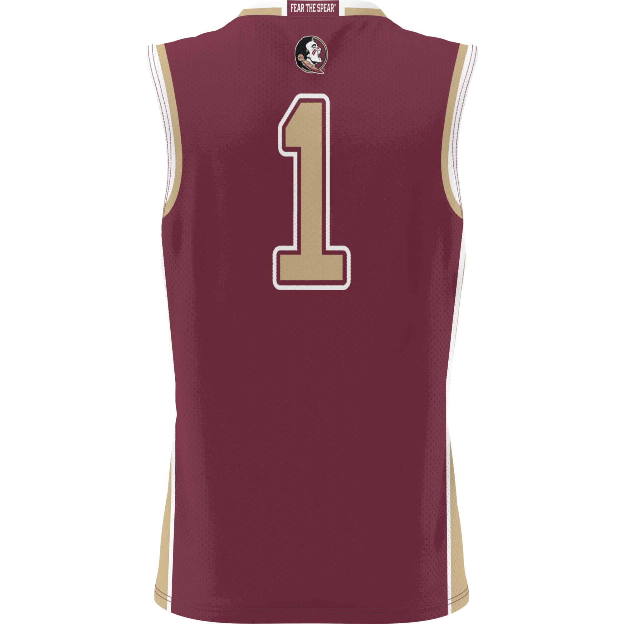 #1 Florida State Seminoles Lightweight Basketball Jersey Garnet - back view