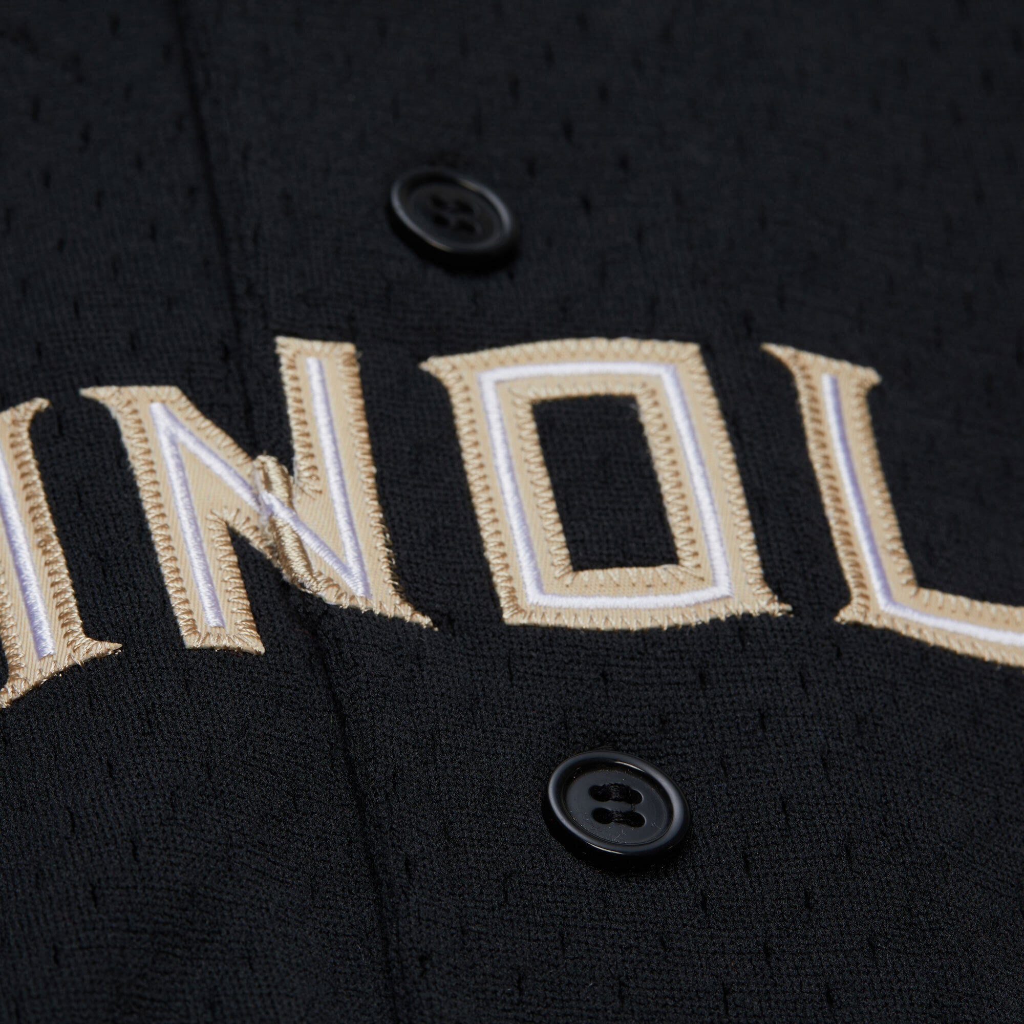 Florida State Seminoles On The Clock Full-Button Fashion Jersey Black - detail view 3