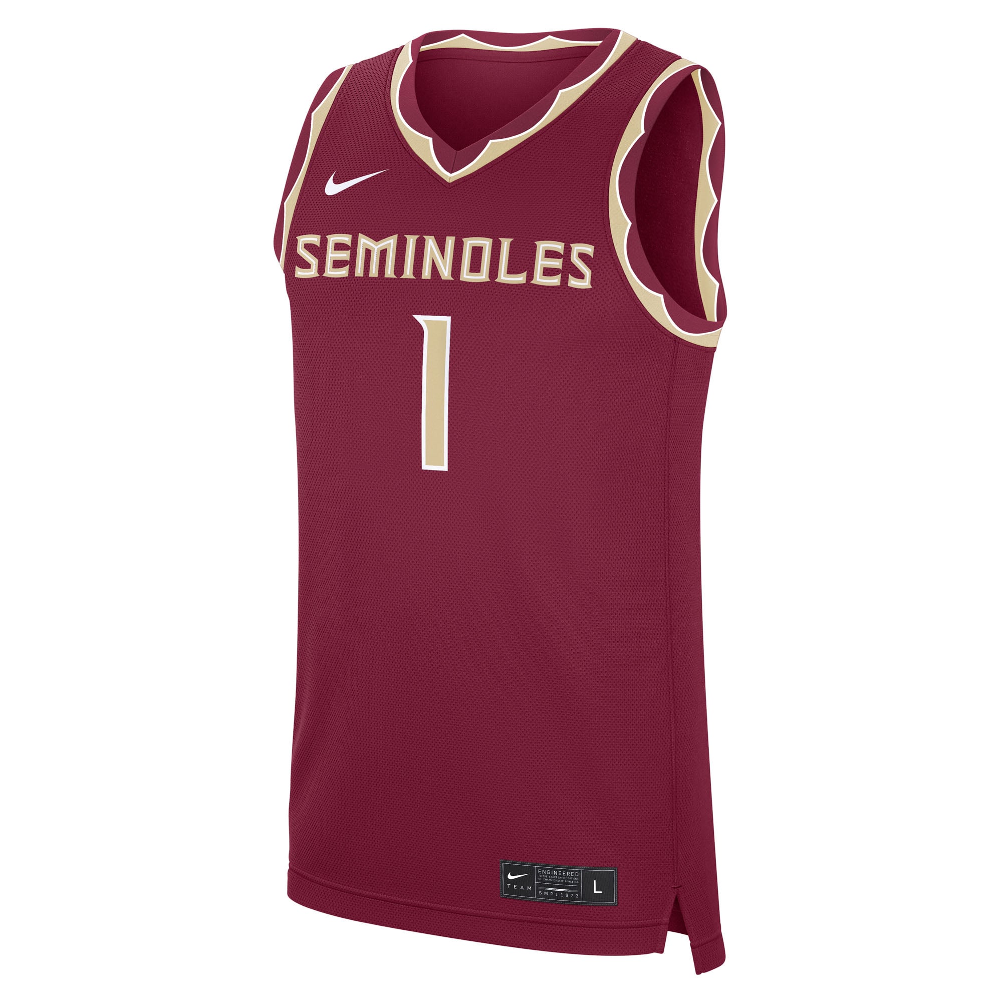#1 Florida State Seminoles Road Jersey Garnet - front view