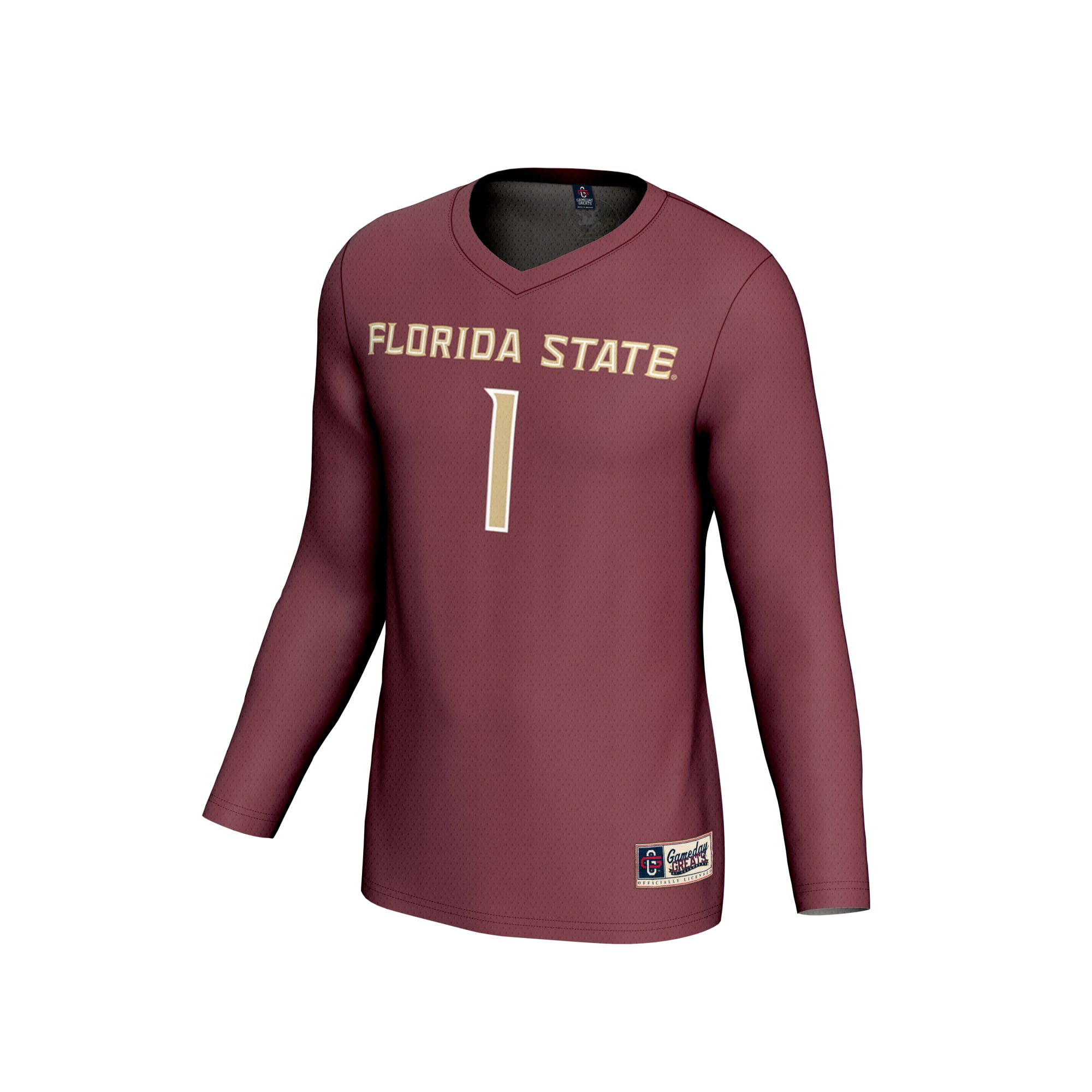 #1 Florida State Seminoles Unisex Collegiate Volleyball Fashion Jersey Garnet - front view
