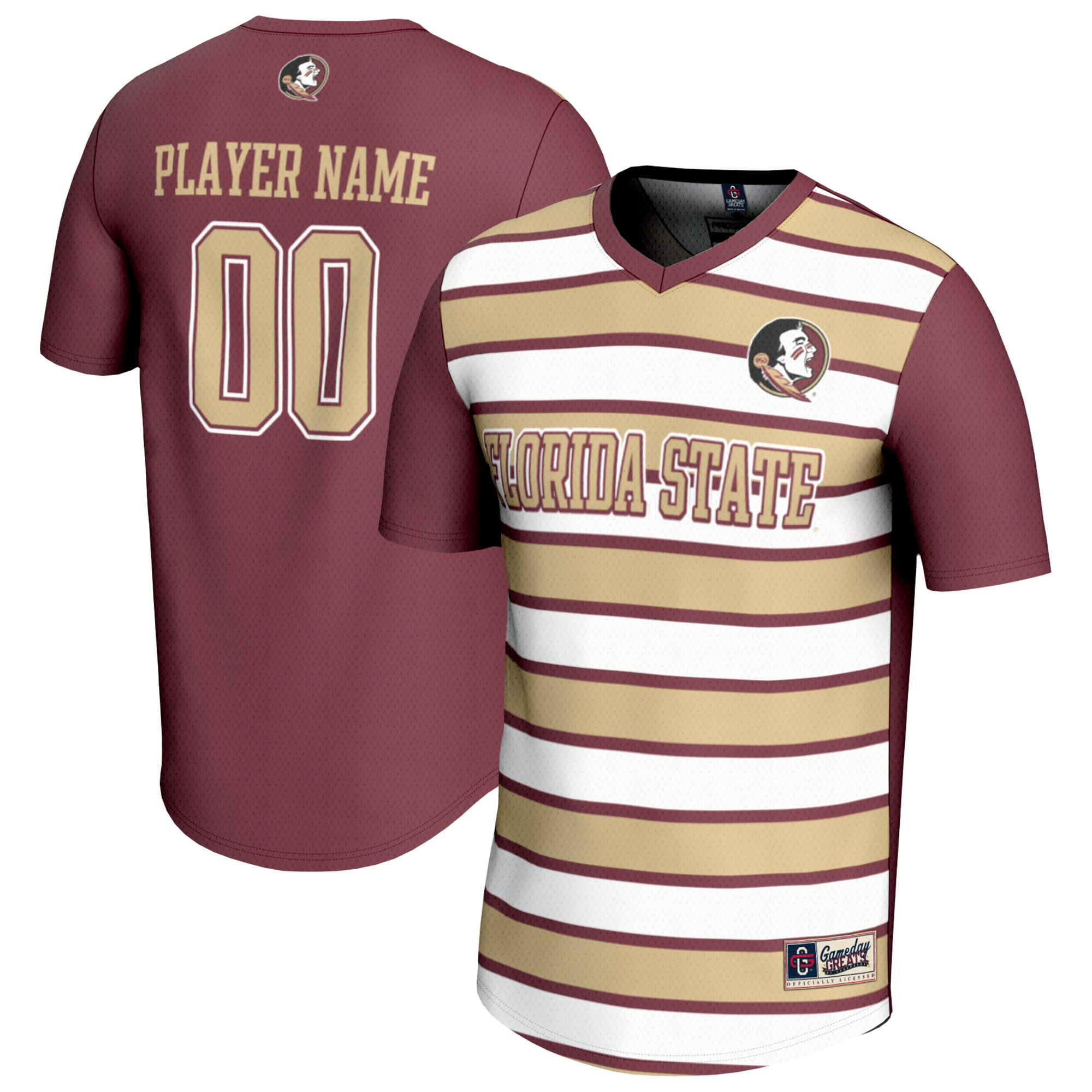 Florida State Seminoles Unisex Collegiate Women's Soccer Lightweight Fashion - front and back view