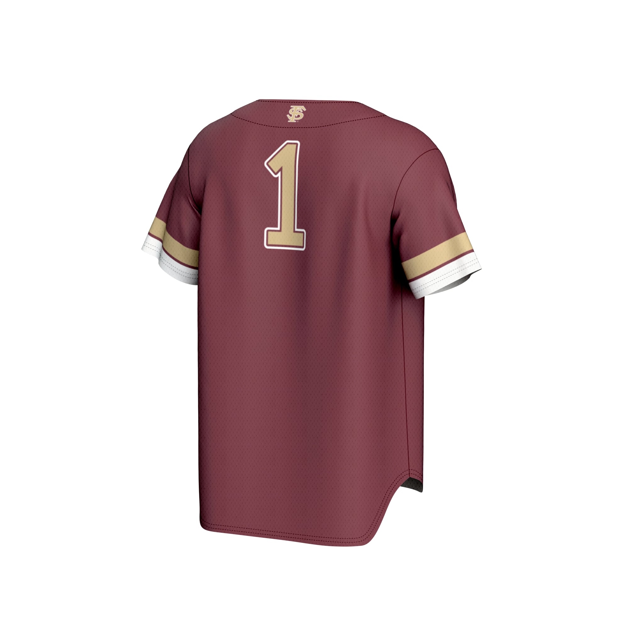 #1 Florida State Seminoles Unisex Lightweight Collegiate Baseball Fashion Jersey Garnet - back view