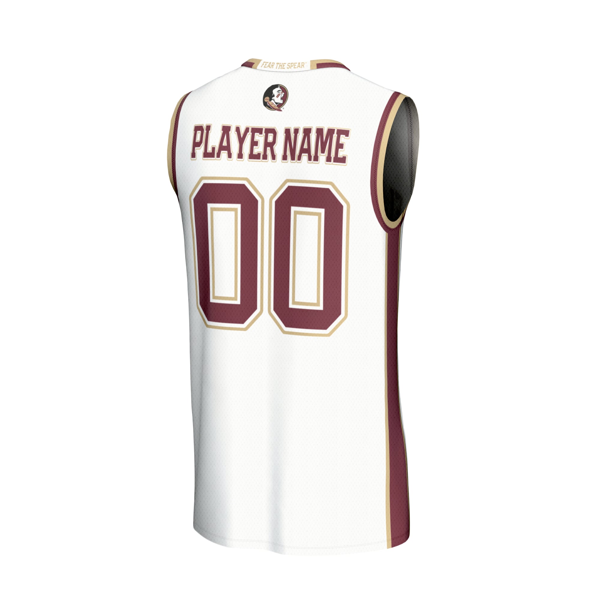 Florida State Seminoles Unisex Lightweight Collegiate Men's Basketball Fashion Jersey - back view