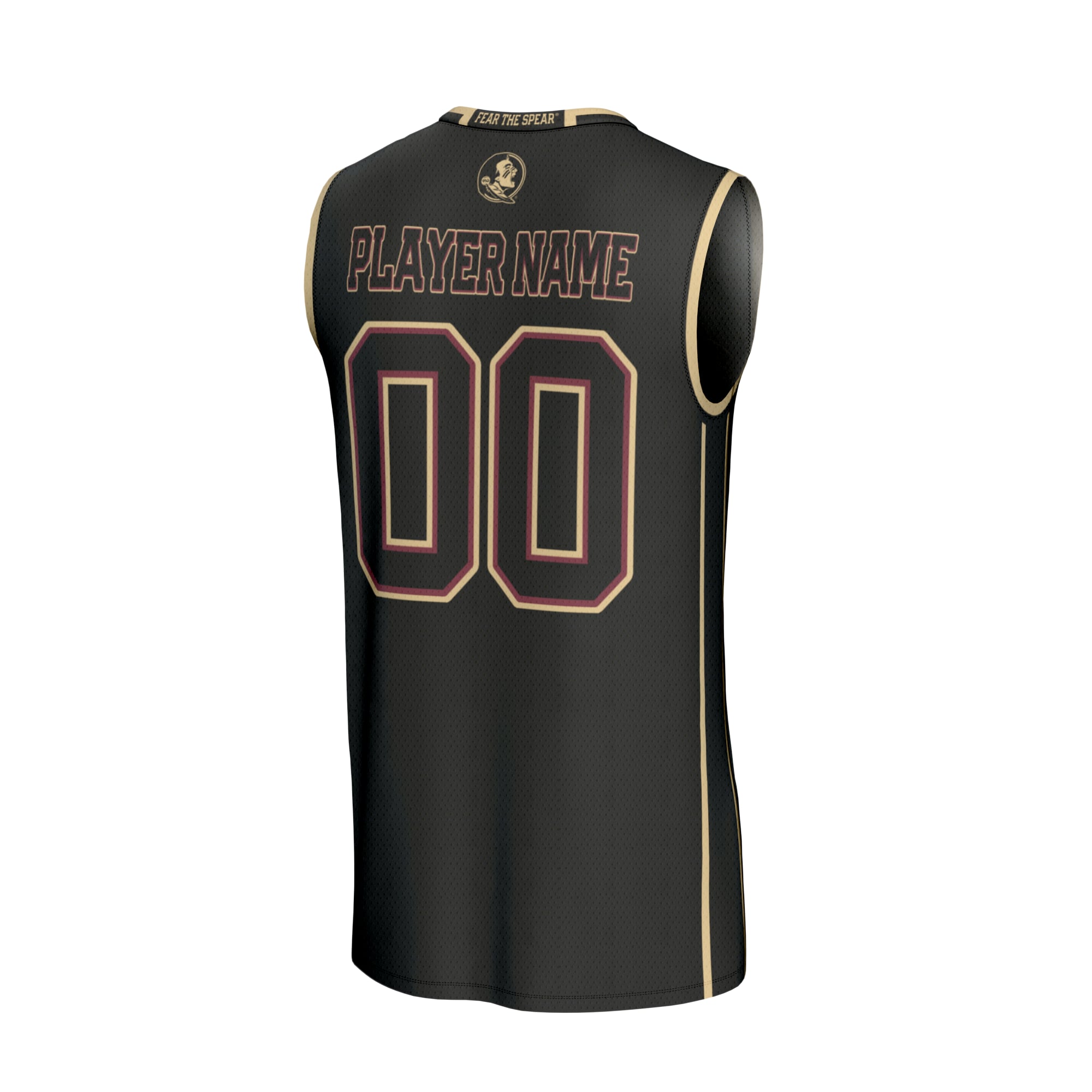 Florida State Seminoles Unisex Lightweight Collegiate Men's Basketball Fashion Jersey - back view